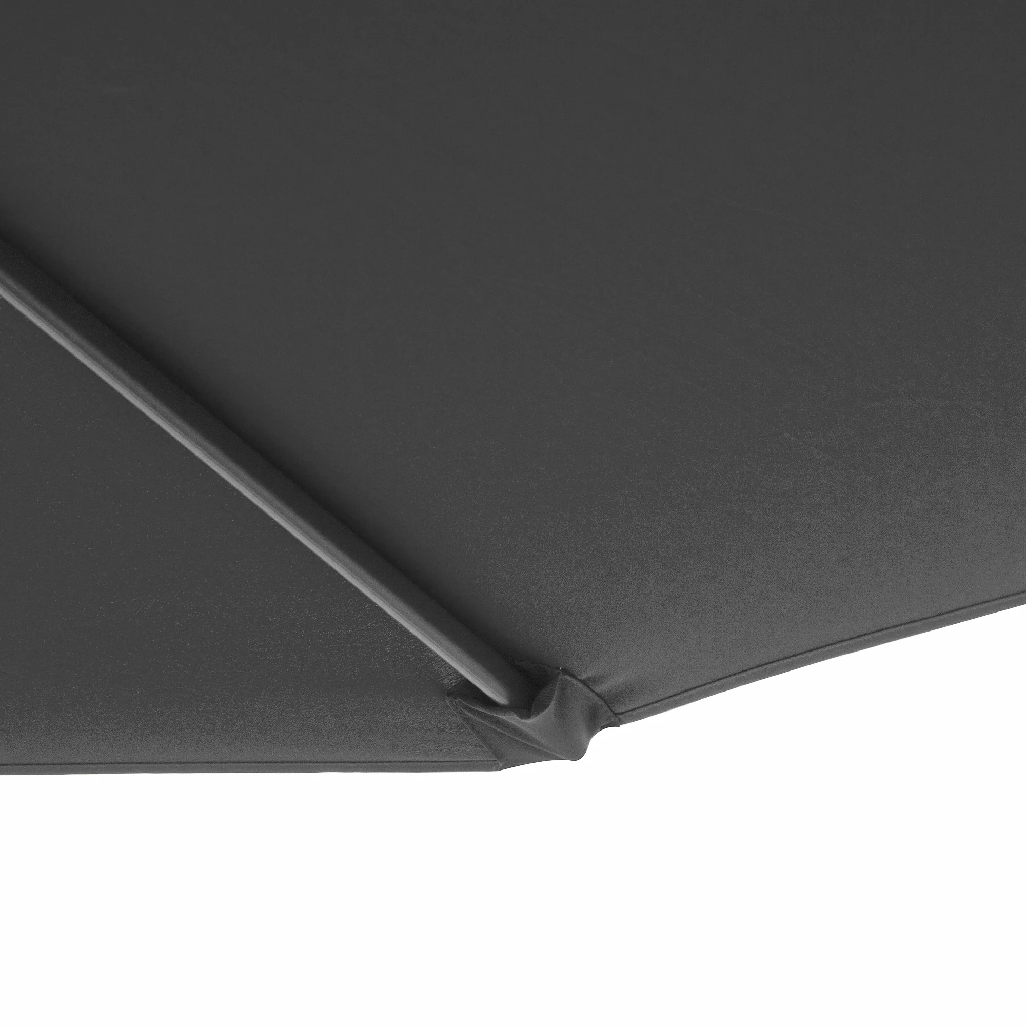 10' Deluxe Patio Umbrella with Crank and Cross Base, Grey - Image 10