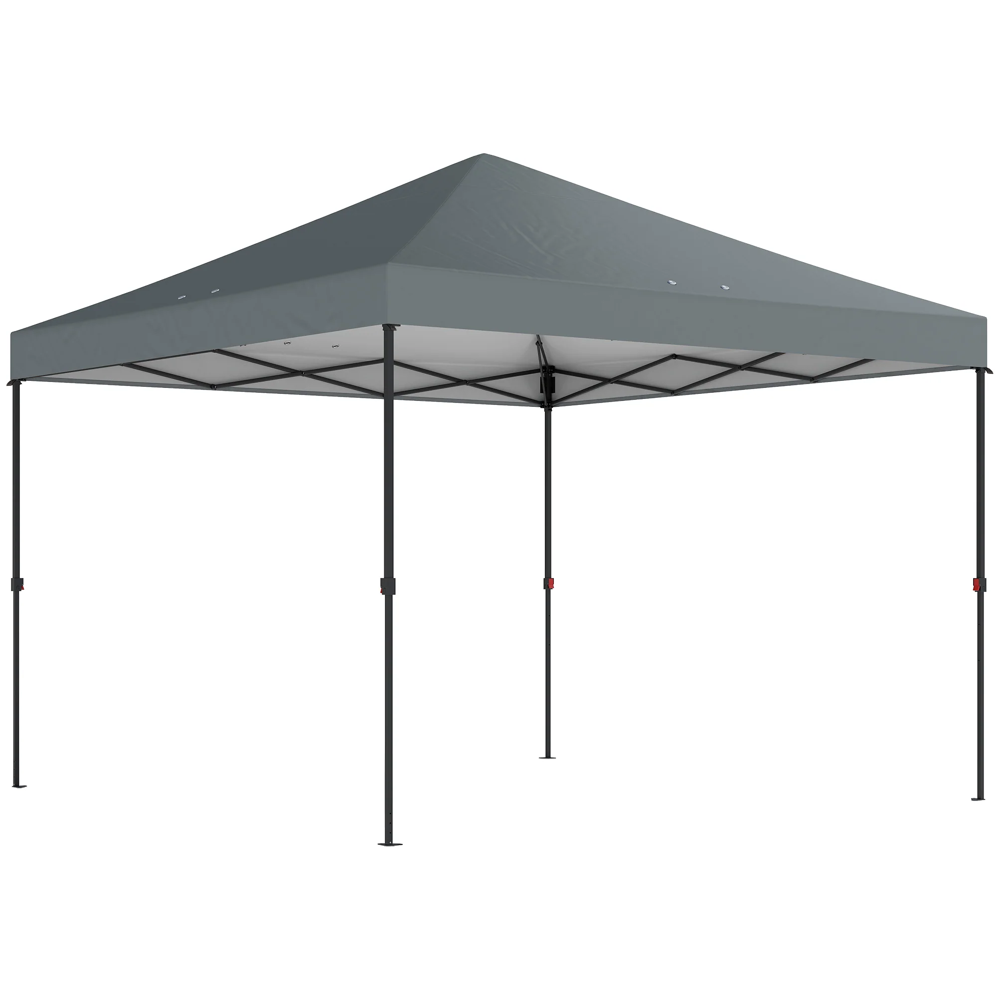 10' x 10' Pop Up Canopy Tent with Wheeled Carry Bag, Dark Gray - Image 12