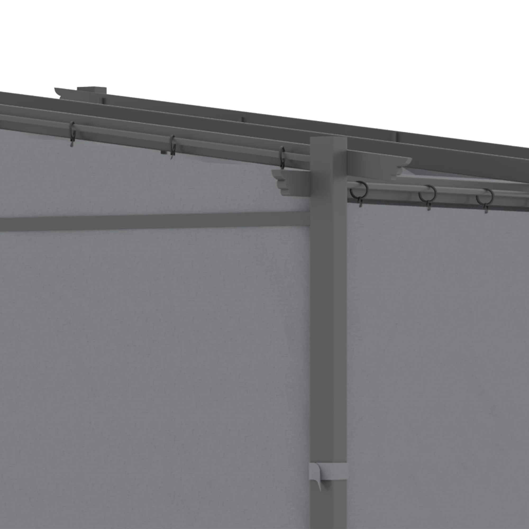 10' x 13' Metal Pergola with Sliding Roof Canopy, Dark Grey - Image 10