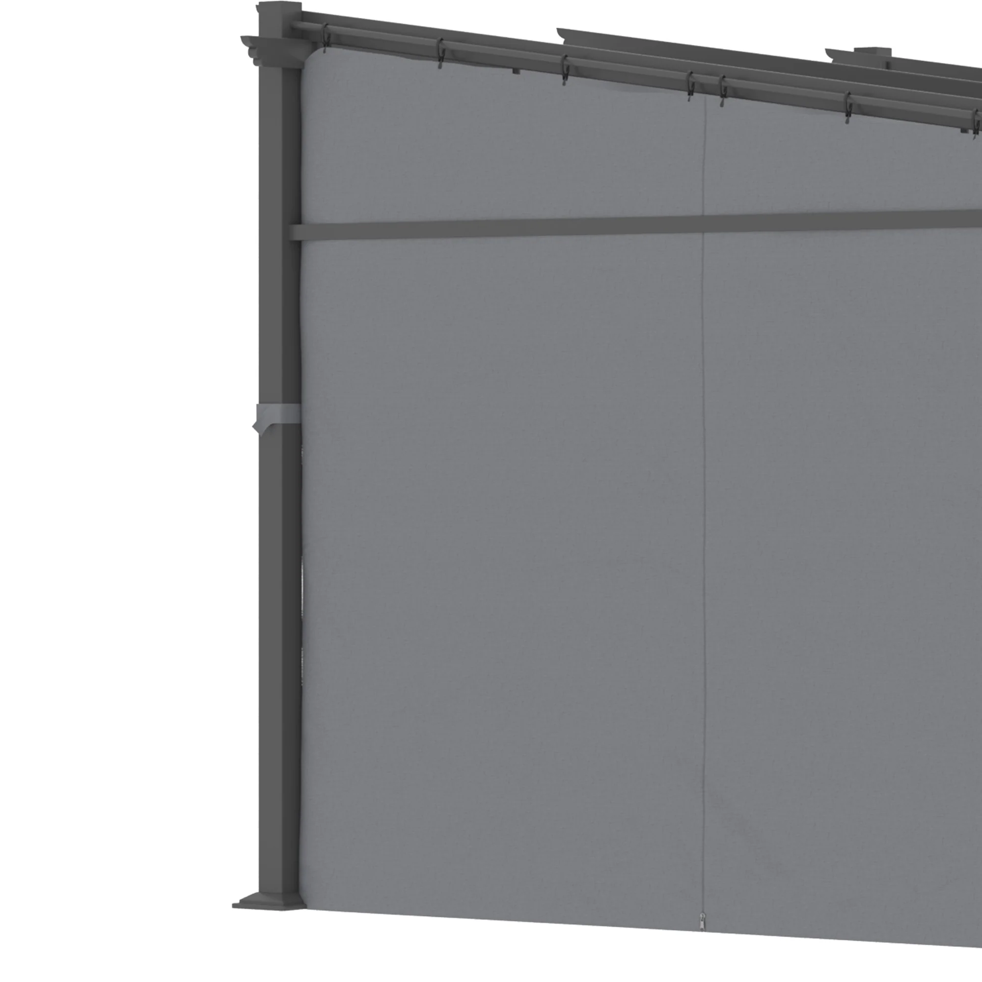 10' x 13' Metal Pergola with Sliding Roof Canopy, Dark Grey - Image 11