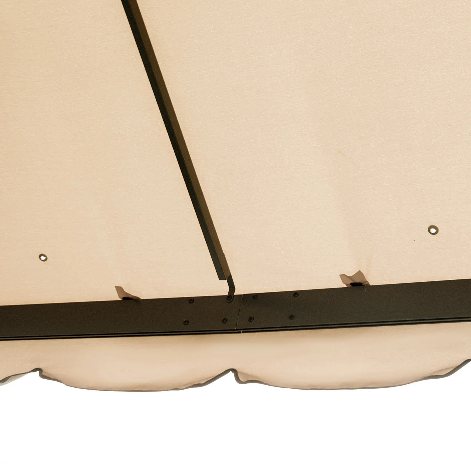 10' x 13' Soft-top Gazebo with Polyester Curtains & Mesh Screens, Khaki - Image 11