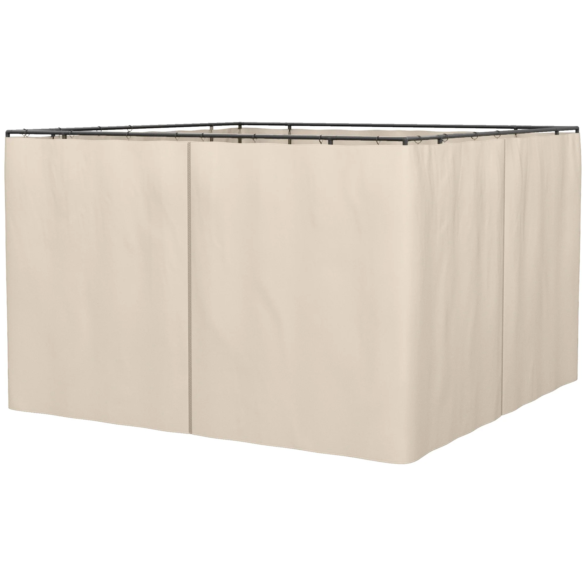 10' x 10' Universal Gazebo Sidewall Set (4 Panels) with Hooks, Beige