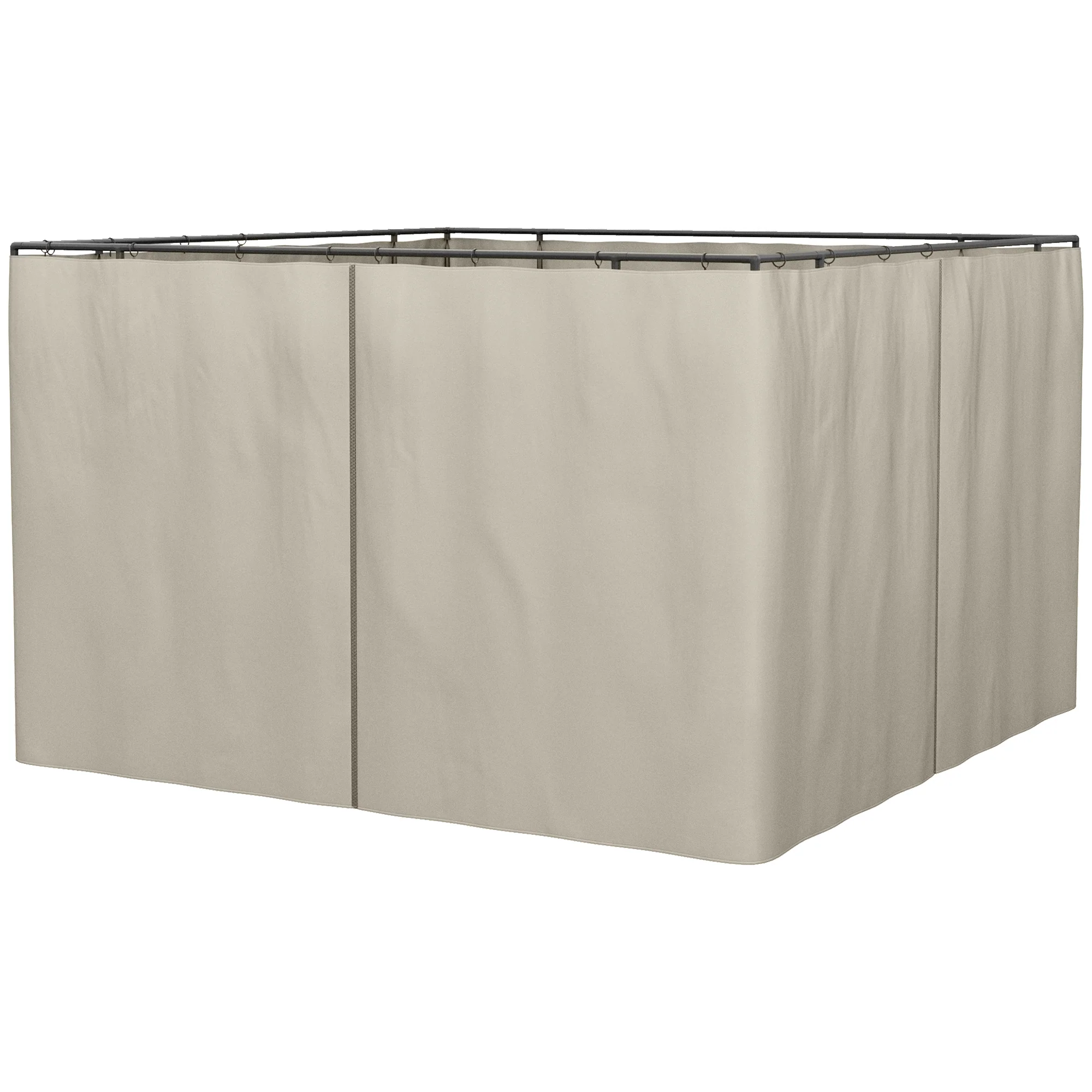 10' x 10' Universal Gazebo Sidewall Set (4 Panels) with Hooks, Beige - Image 12