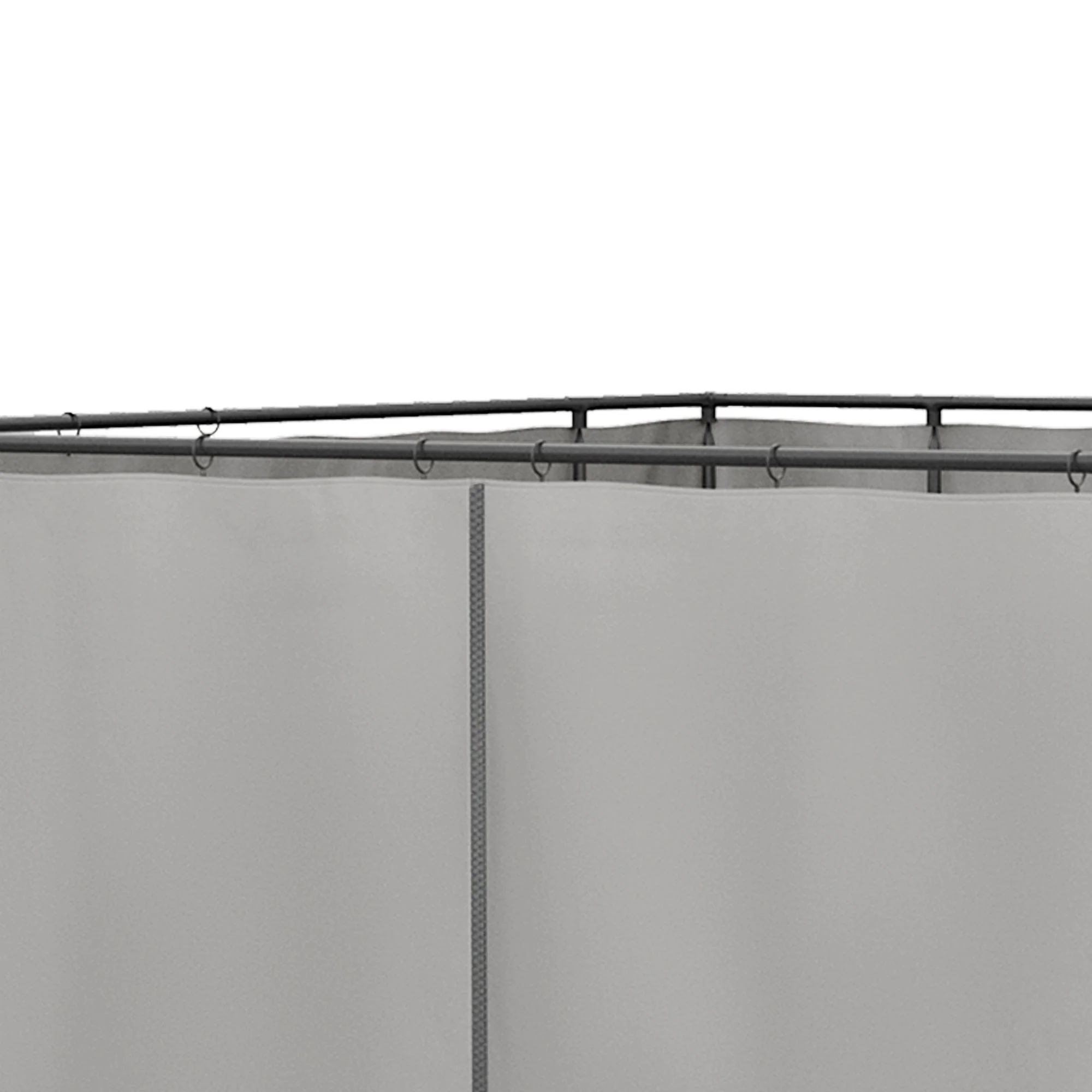 10' x 10' Universal Gazebo Sidewall Set (4 Panels) with Hooks, Light Grey - Image 10