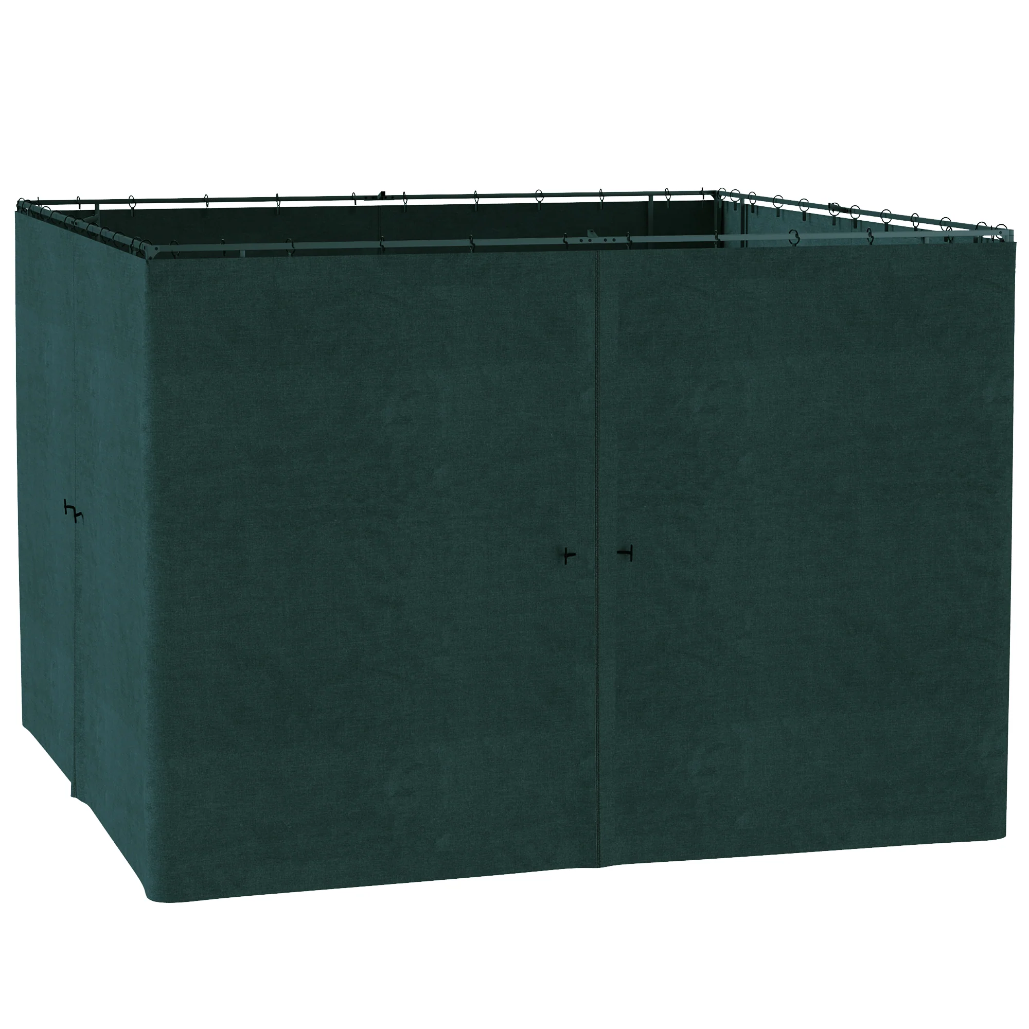 10' x 10' Universal Gazebo Sidewall Set (4 Panels) with Hooks, Slate Grey