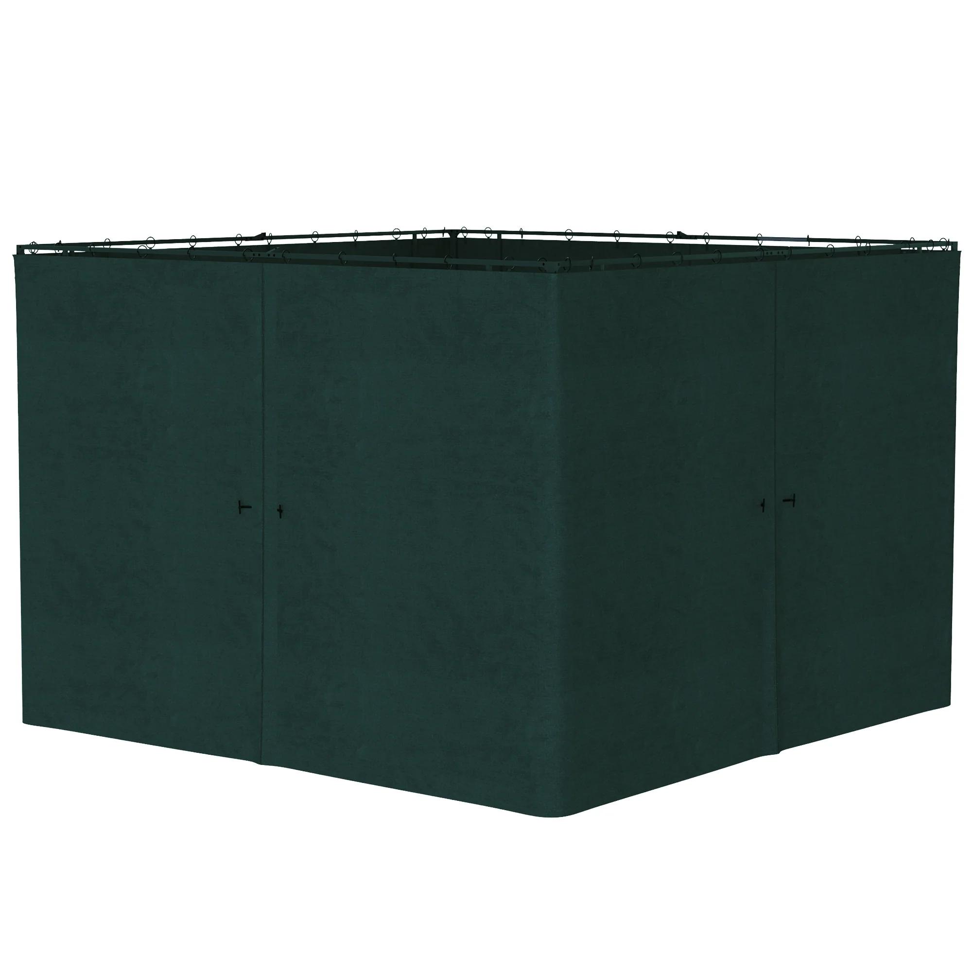 10' x 10' Universal Gazebo Sidewall Set (4 Panels) with Hooks, Slate Grey - Image 2