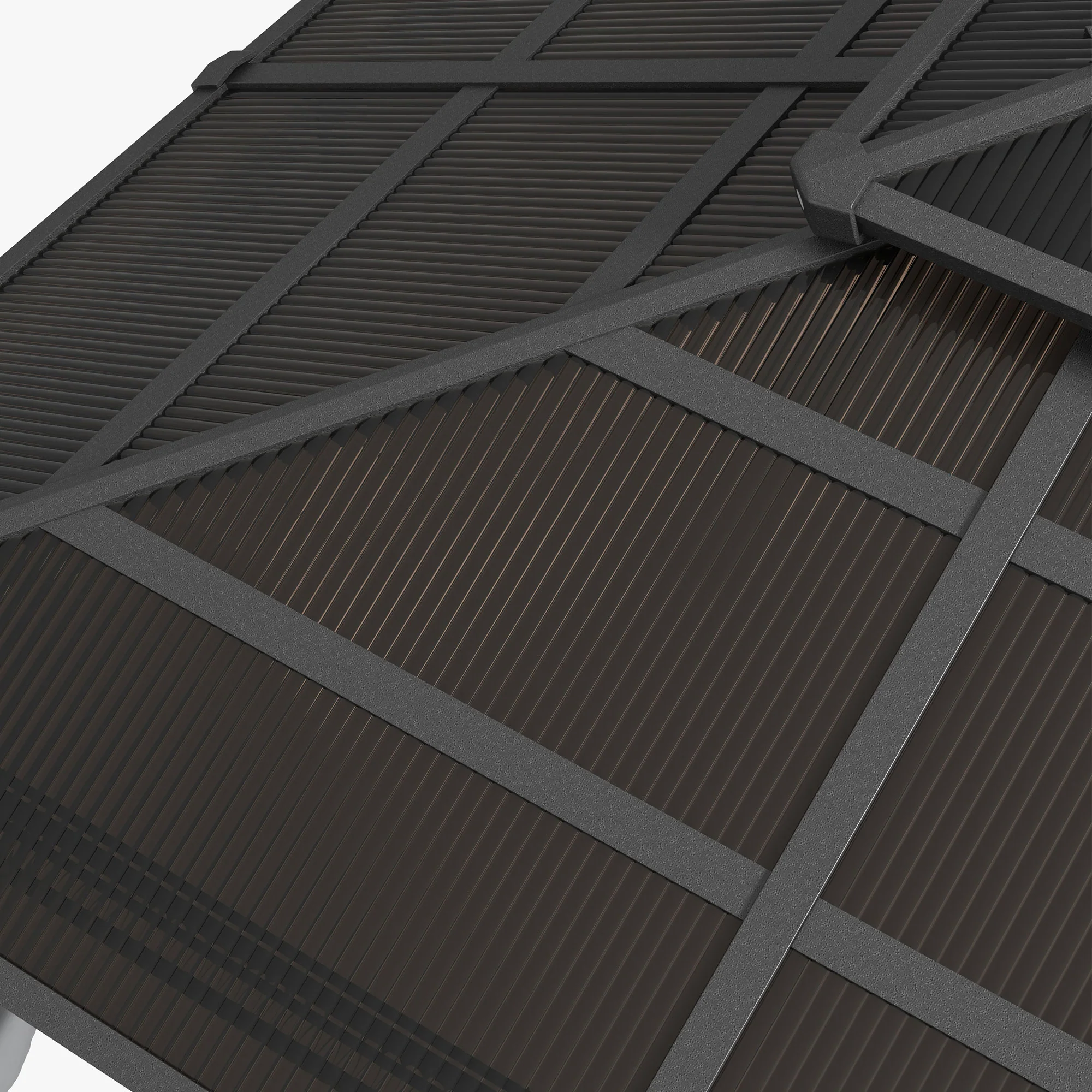 10' x 12' Outdoor Gazebo Canopy with Polycarbonate Roof, Nettings and Curtains, Light Grey - Image 11