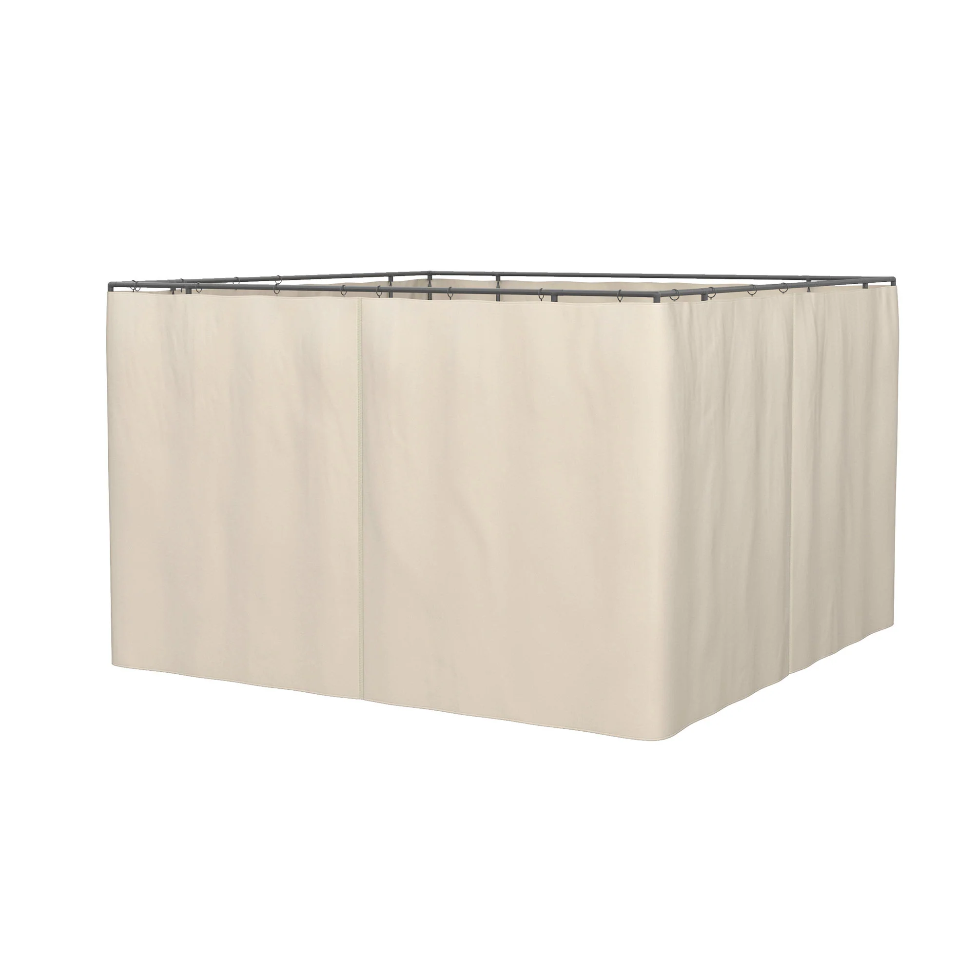 10' x 12' Universal Gazebo Sidewall Set (4 Panels) with Hooks, Beige - Image 12