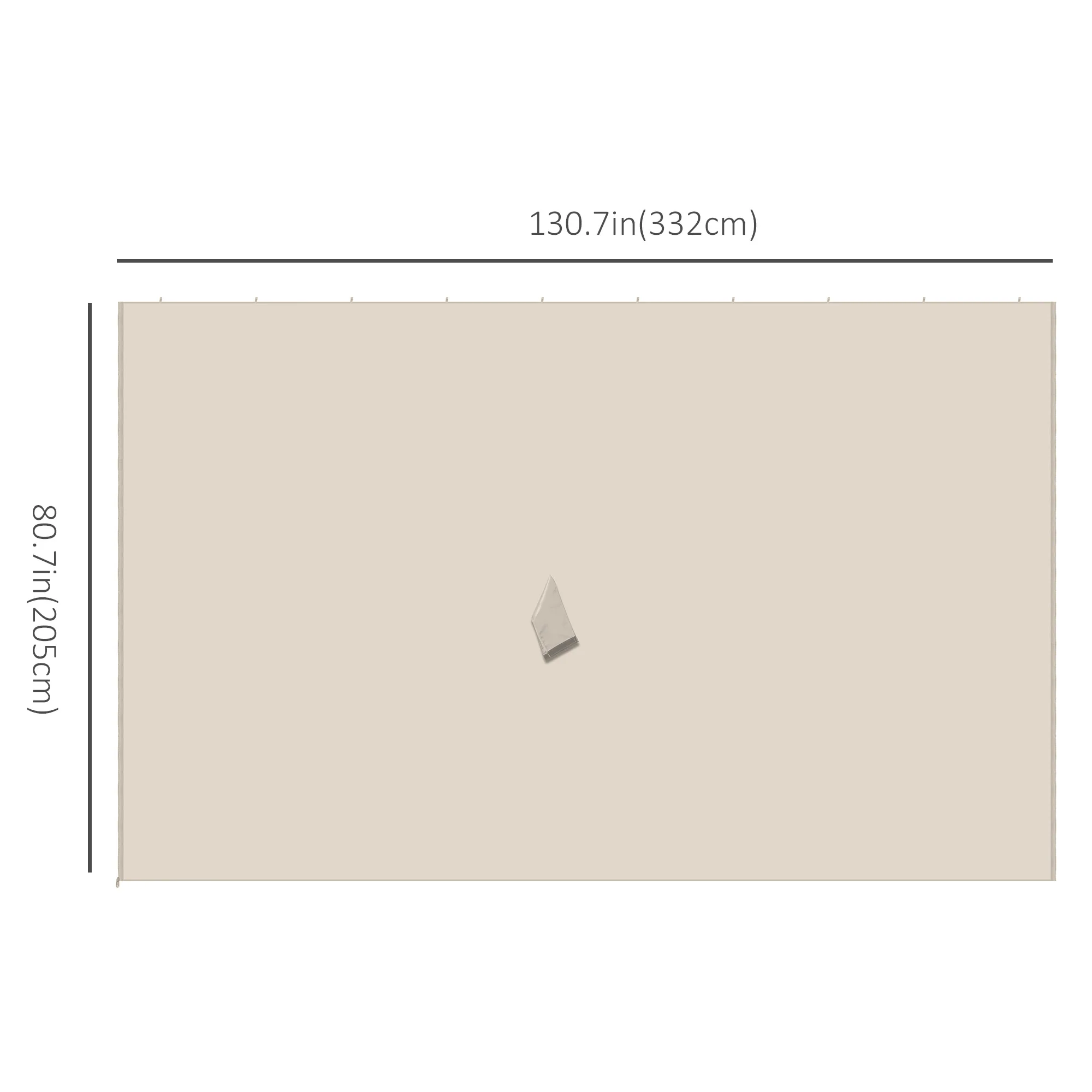 10' x 12' Universal Gazebo Sidewall Set (4 Panels) with Hooks, Beige - Image 5