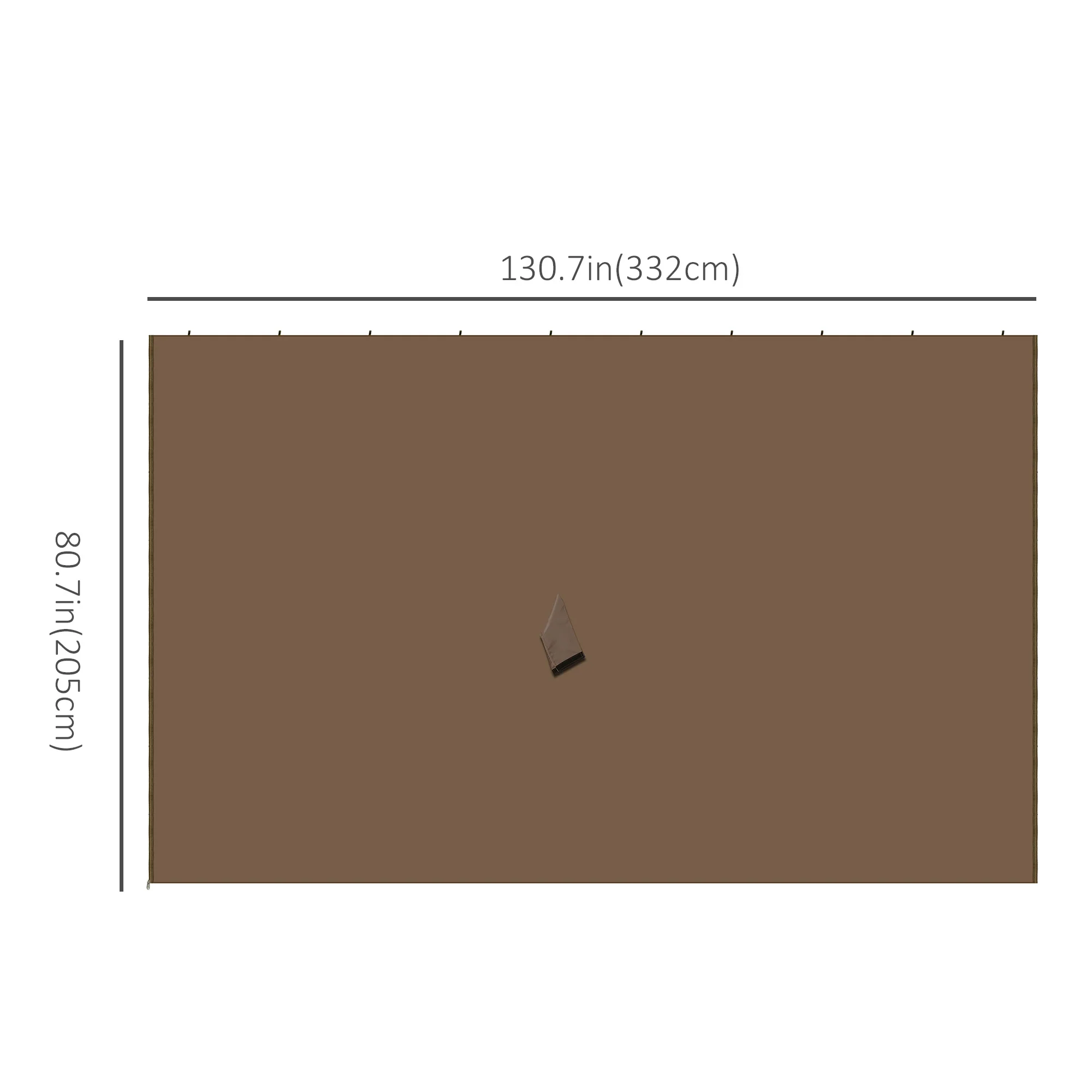 10' x 12' Universal Gazebo Sidewall Set (4 Panels) with Hooks, Brown - Image 5