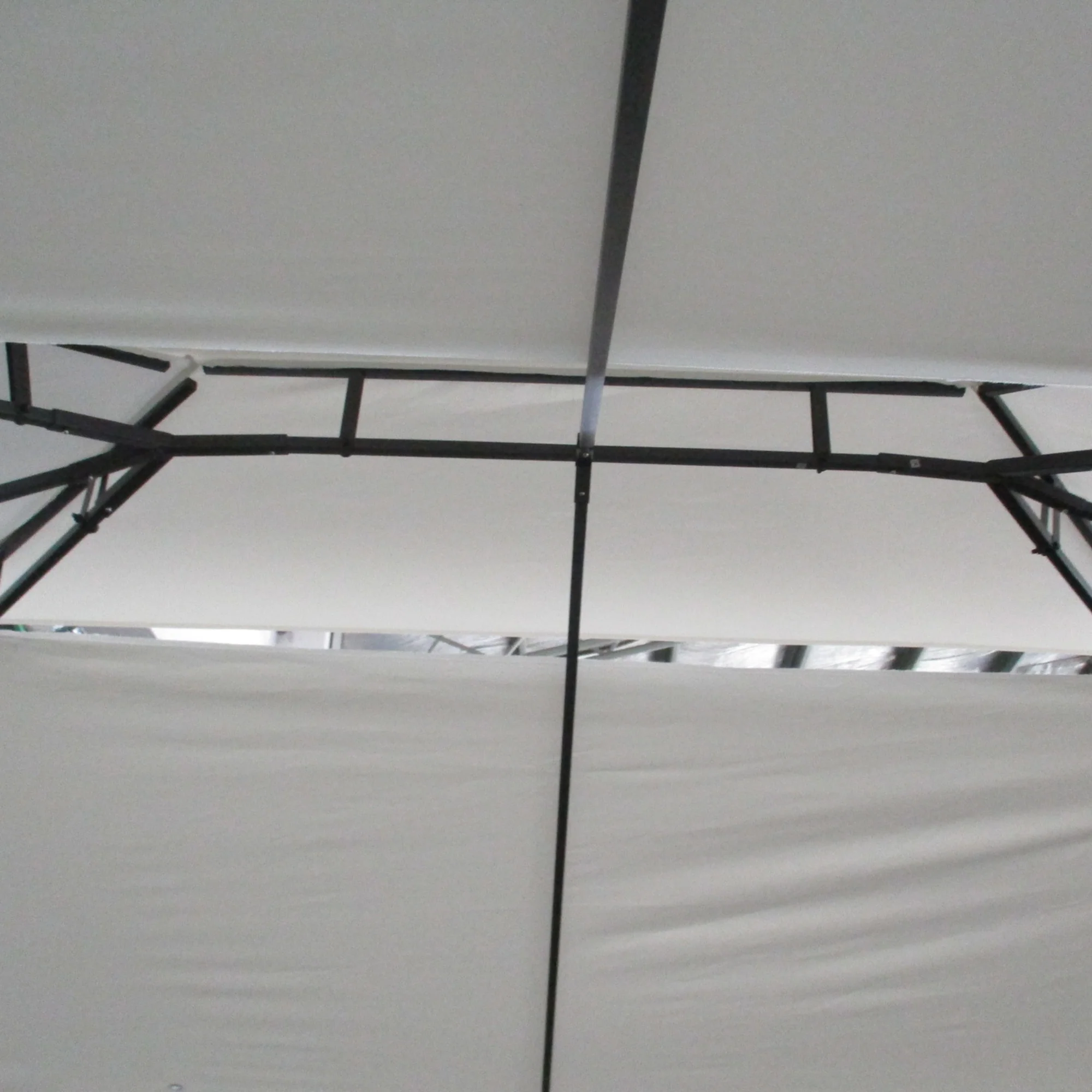 10' x 13' Outdoor Gazebo with Double Roof and Screen Panels, White - Image 11