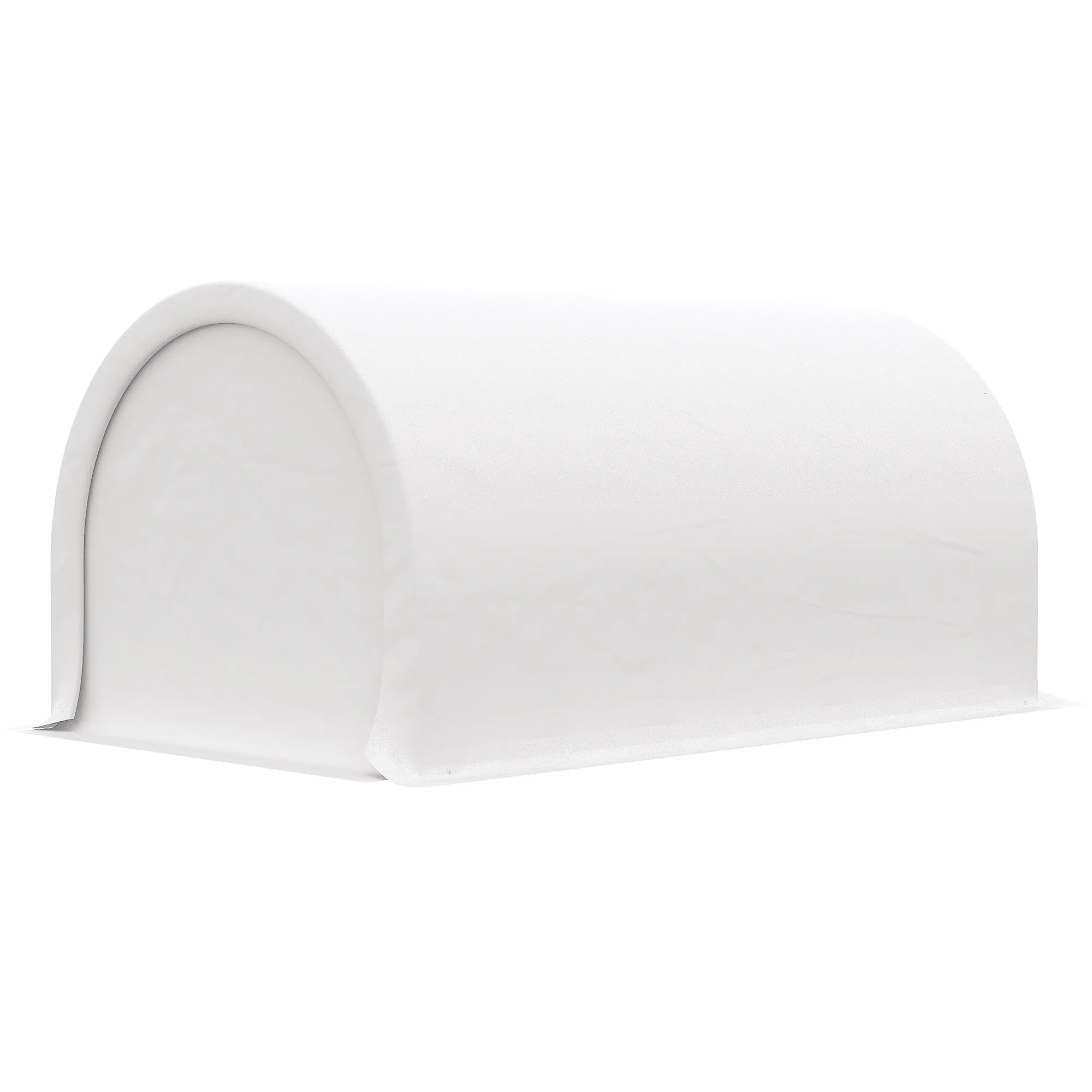 10' x 16' Portable Garage with Zippered Door and Anti-UV PE Cover, White - Image 11