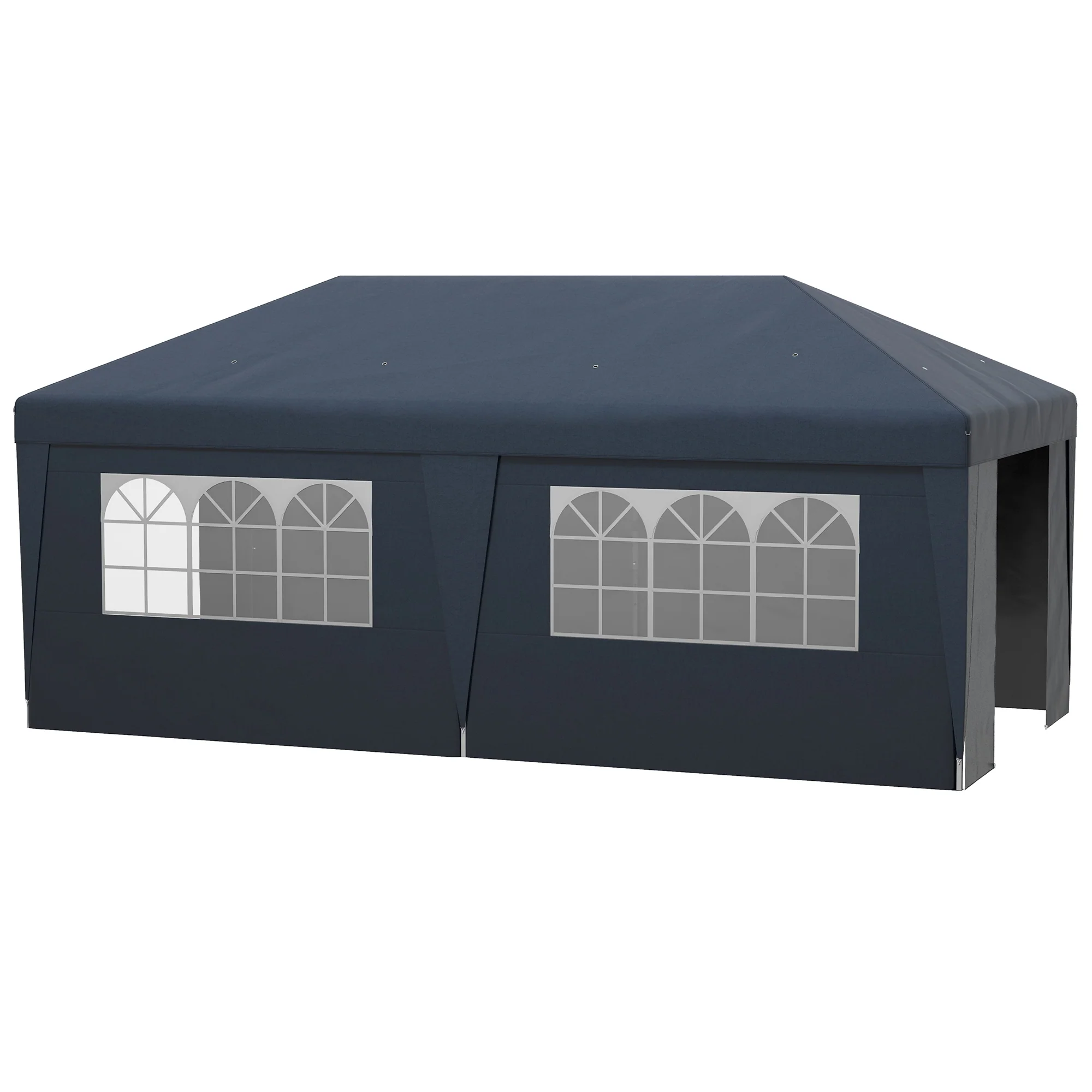 10' x 19.5' Pop Up Canopy Tent with Sidewalls, Dark Blue - Image 2