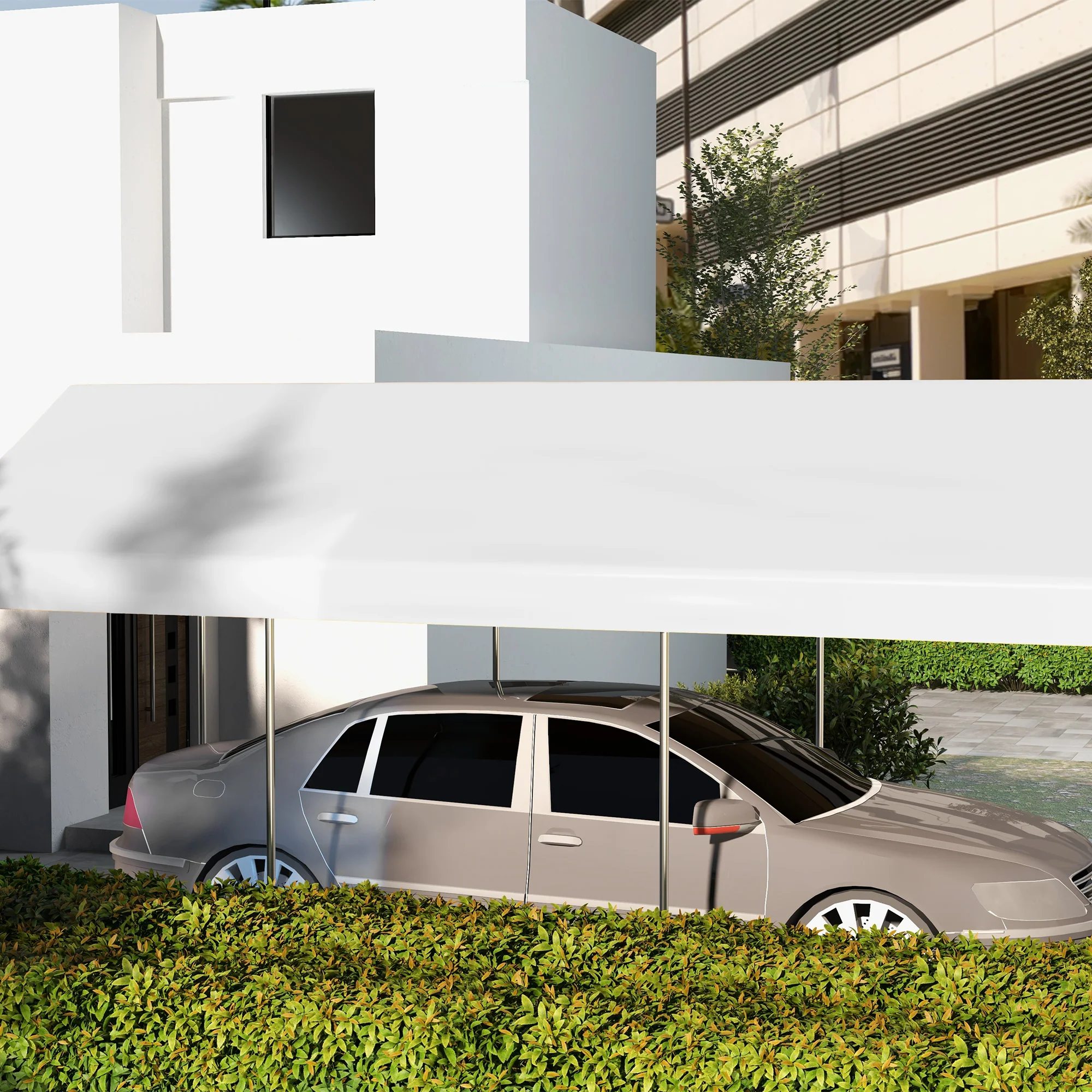 10' x 20' Carport Replacement Canopy with Bungee Cords, White - Image 10