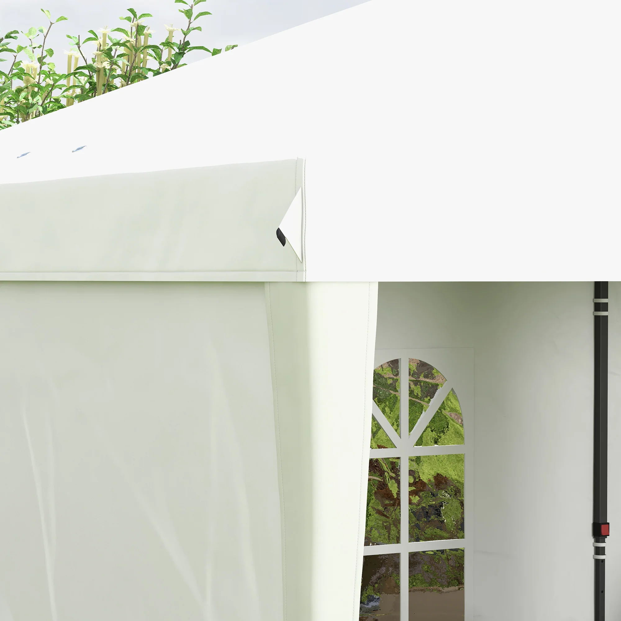 10' x 20' Outdoor Pop Up Canopy Tent with Carry Bag, White - Image 10