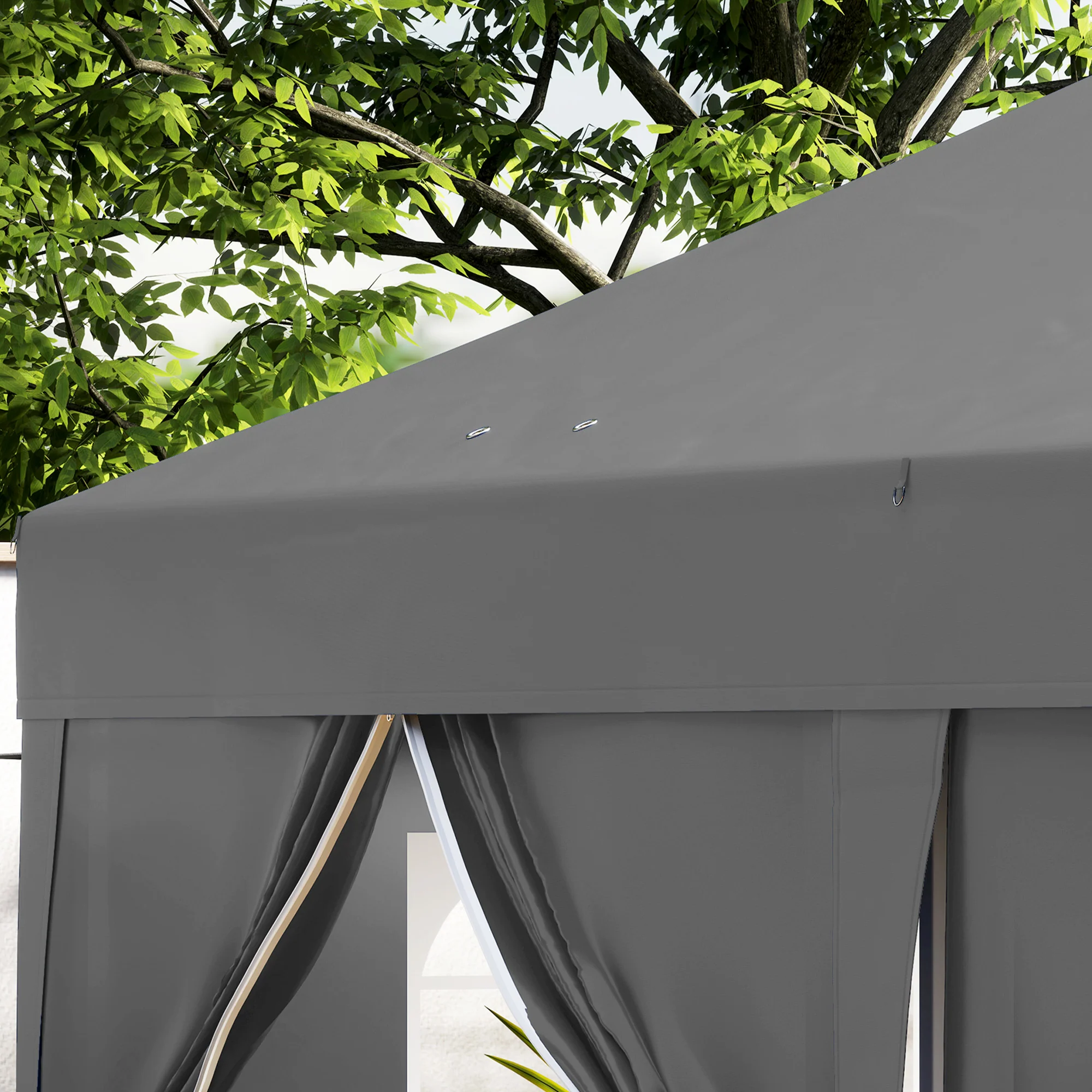 10' x 20' Pop Up Canopy with 6 Walls & Steel Frame, Easy Assemble with Carrying Bag, Black - Image 10