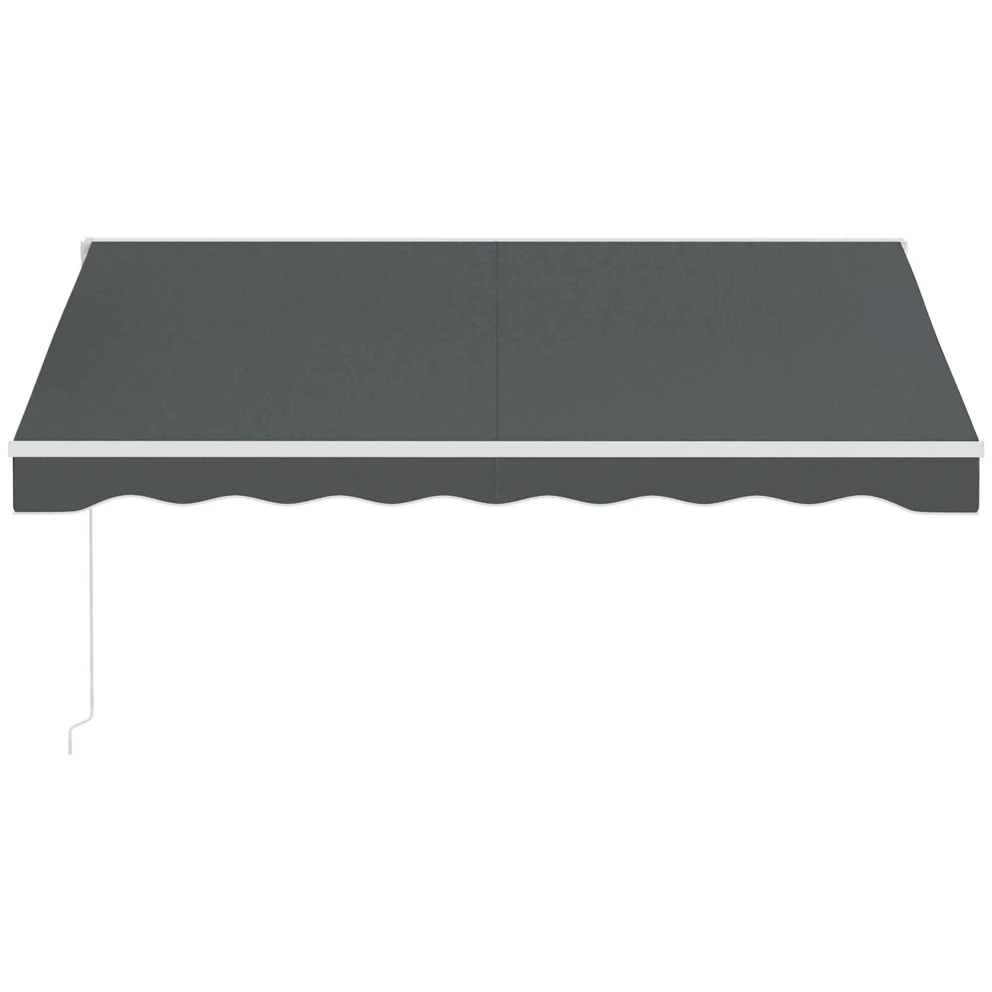 10' x 8' Electric Retractable Awning with Remote Control & Manual Crank Handle, Grey - Image 11