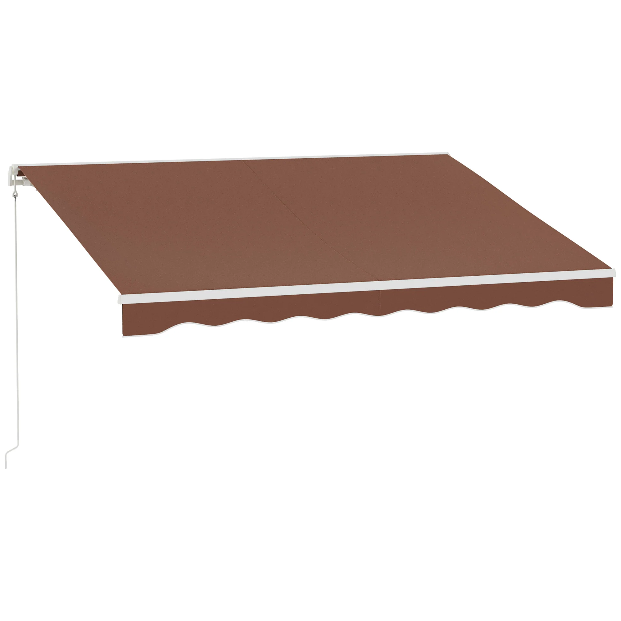 10' x 8' Electric Retractable Awning with Remote Control & Manual Crank Handle, Coffee - Image 12