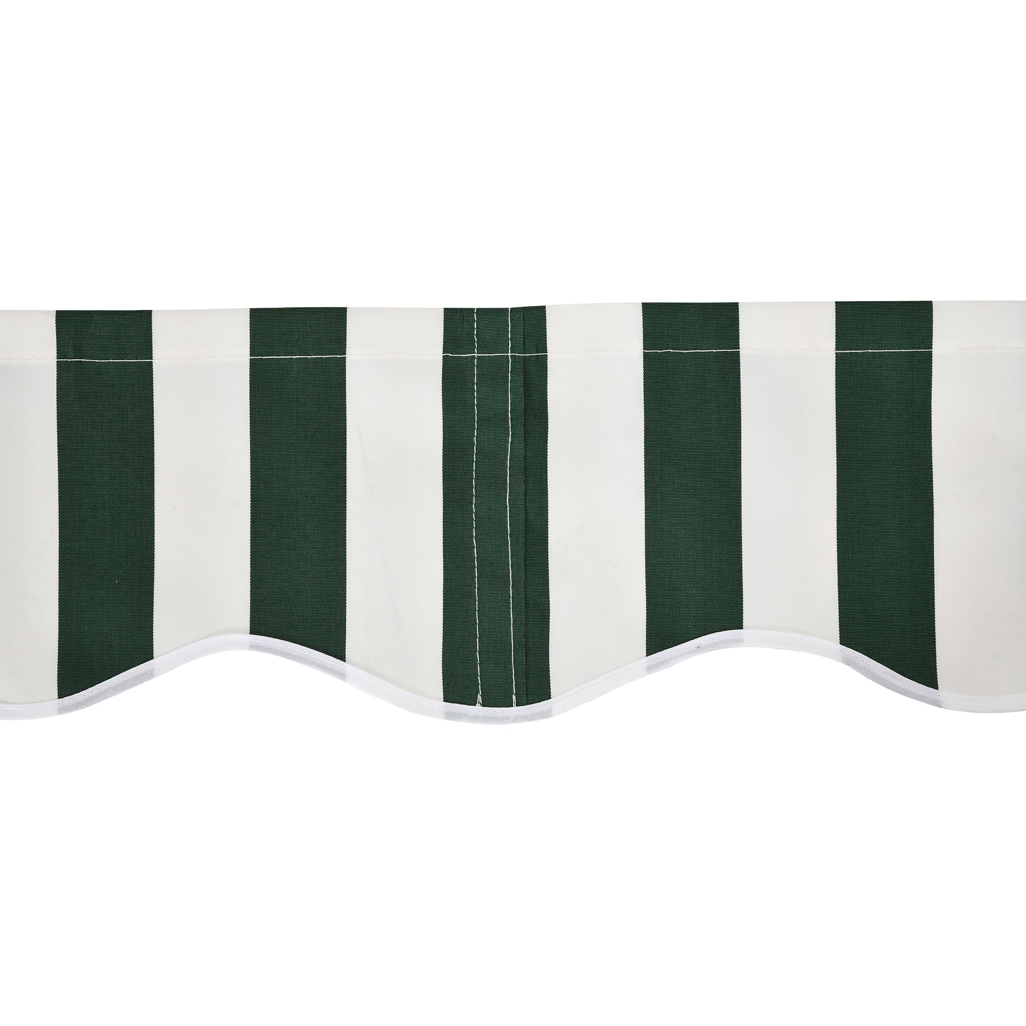 10' x 8' Retractable Awning Fabric Replacement, 280gsm UV Resistant Fabric, Green and White - Image 10