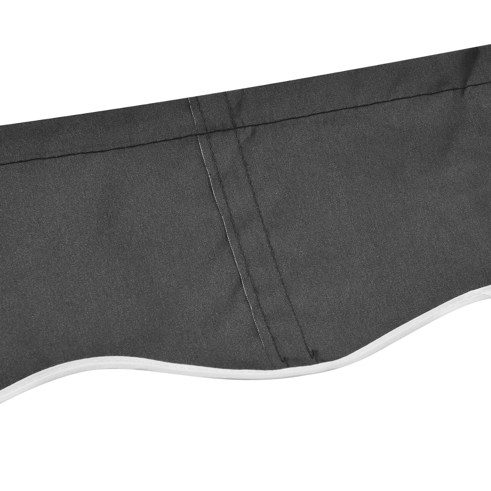 10' x 8' Retractable Awning Fabric Replacement, 280gsm UV Resistant Fabric, Grey - Image 11