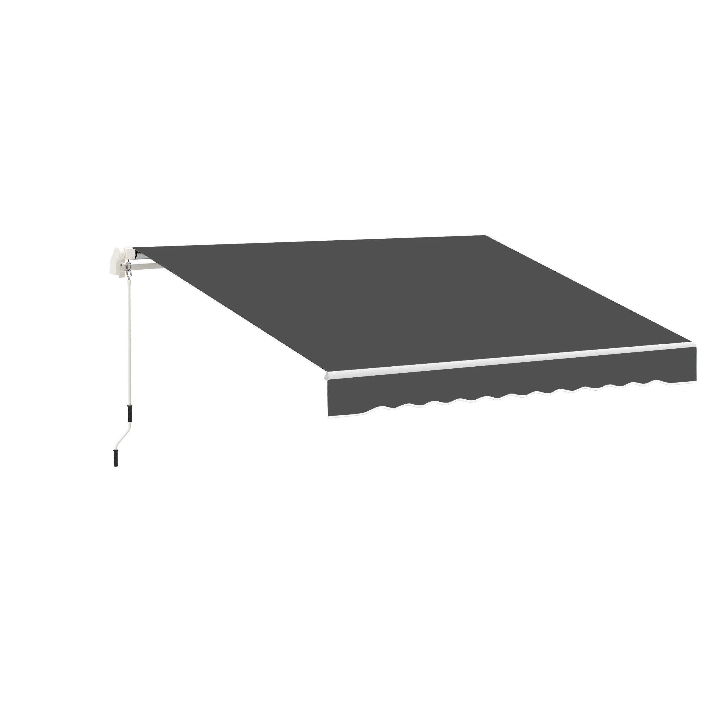 10' x 8' Retractable Awning Fabric Replacement, 280gsm UV Resistant Fabric, Grey - Image 12