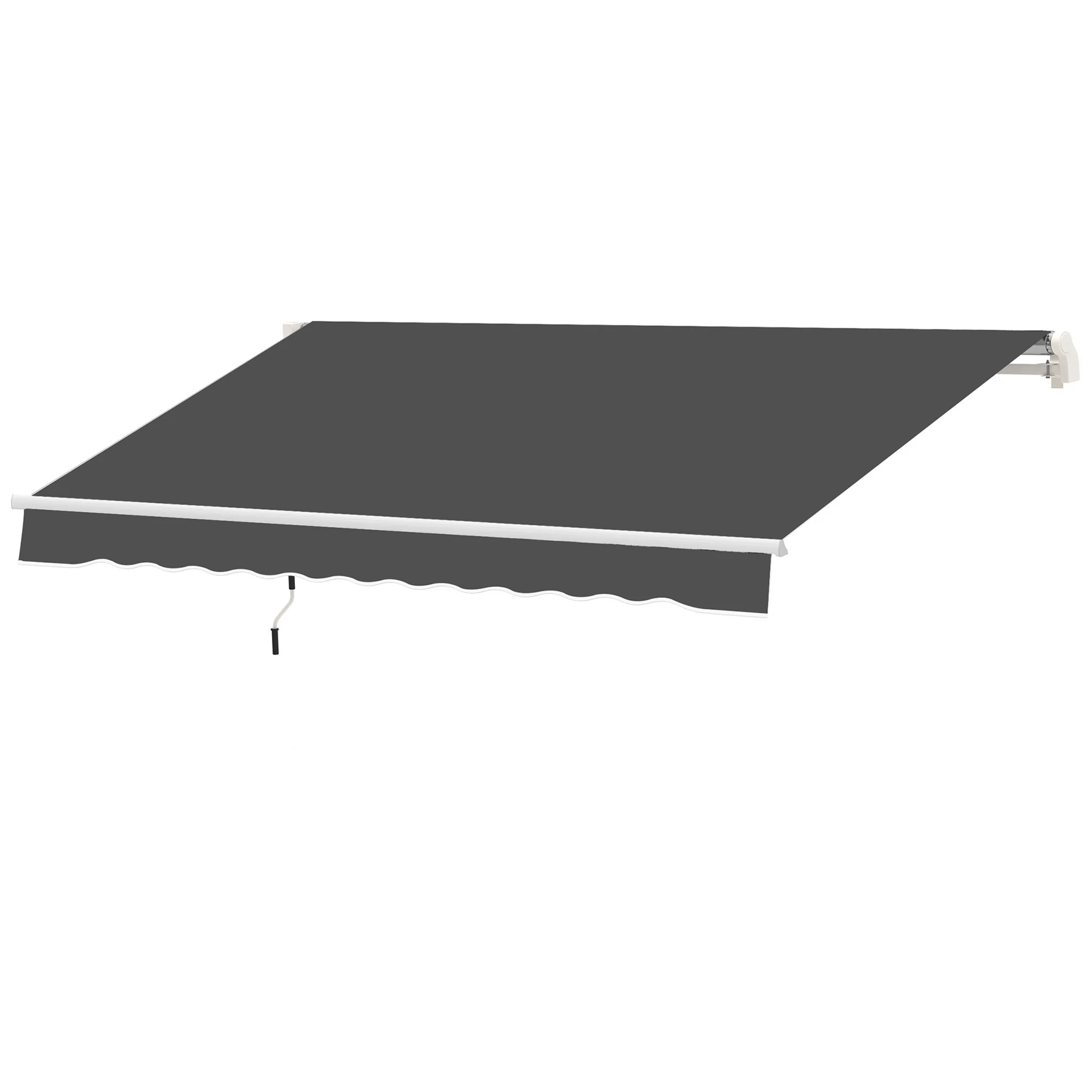10' x 8' Retractable Awning Fabric Replacement, 280gsm UV Resistant Fabric, Grey - Image 2