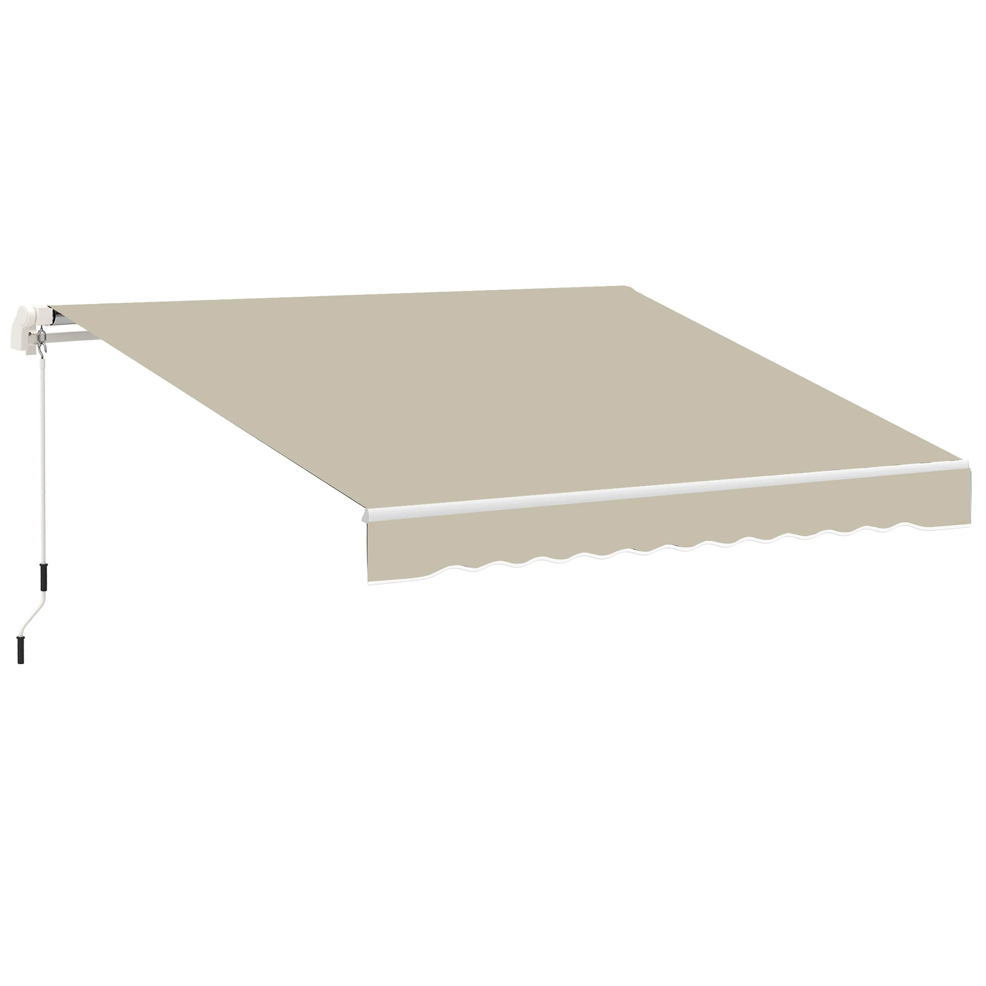 11' x 10' Retractable Awning Fabric Replacement, 280gsm UV Resistant Fabric, Cream White - Image 2