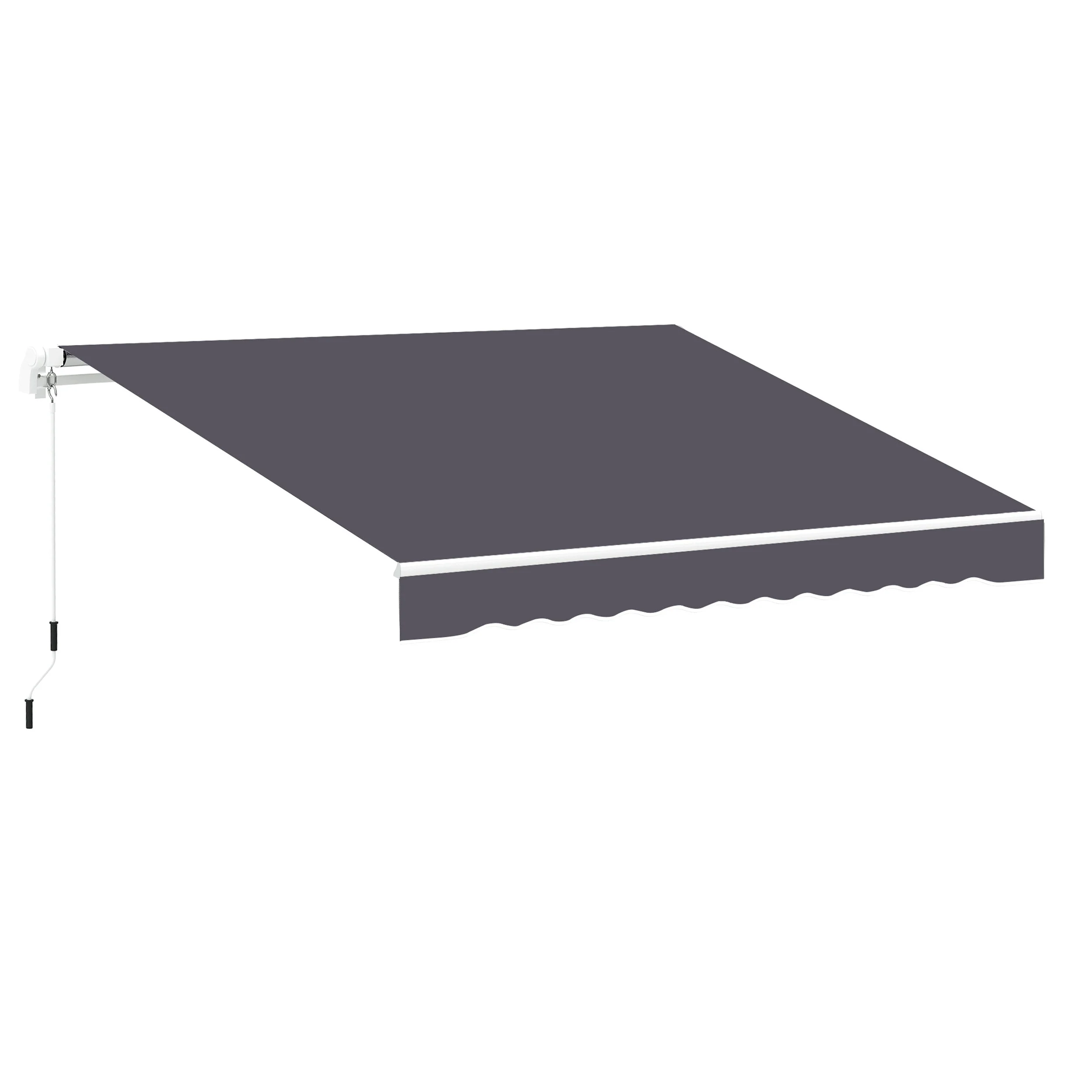 11' x 10' Retractable Awning Fabric Replacement, 280gsm UV Resistant Fabric, Grey - Image 12