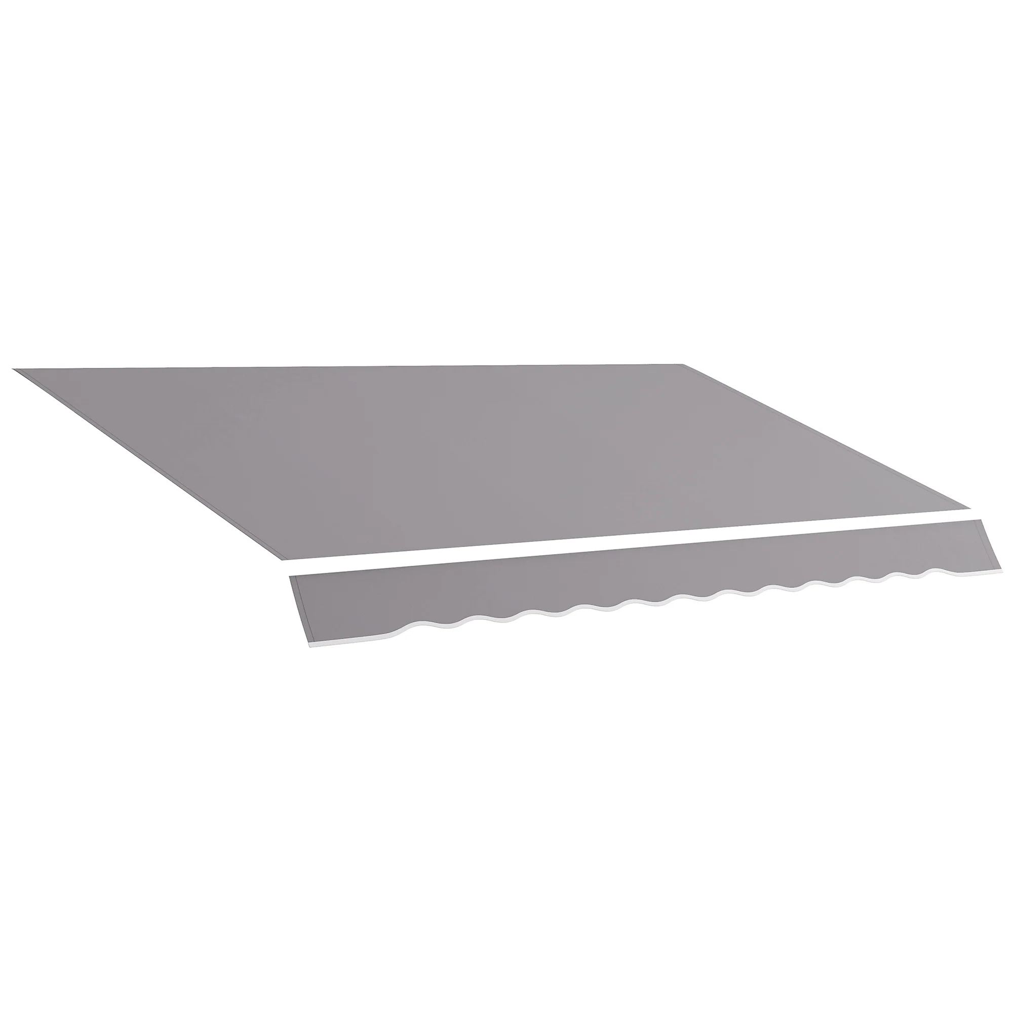 11' x 10' Retractable Awning Fabric Replacement, 280gsm UV Resistant Fabric, Light Grey - Image 2