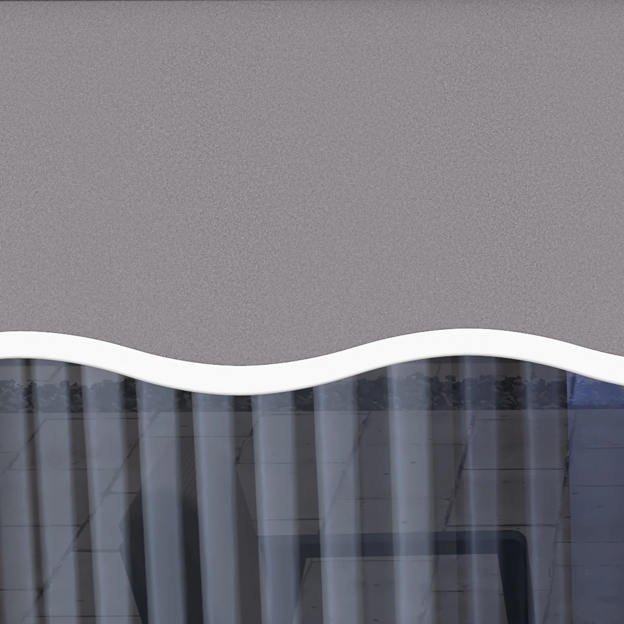 11' x 10' Retractable Awning Fabric Replacement, 280gsm UV Resistant Fabric, Light Grey - Image 9