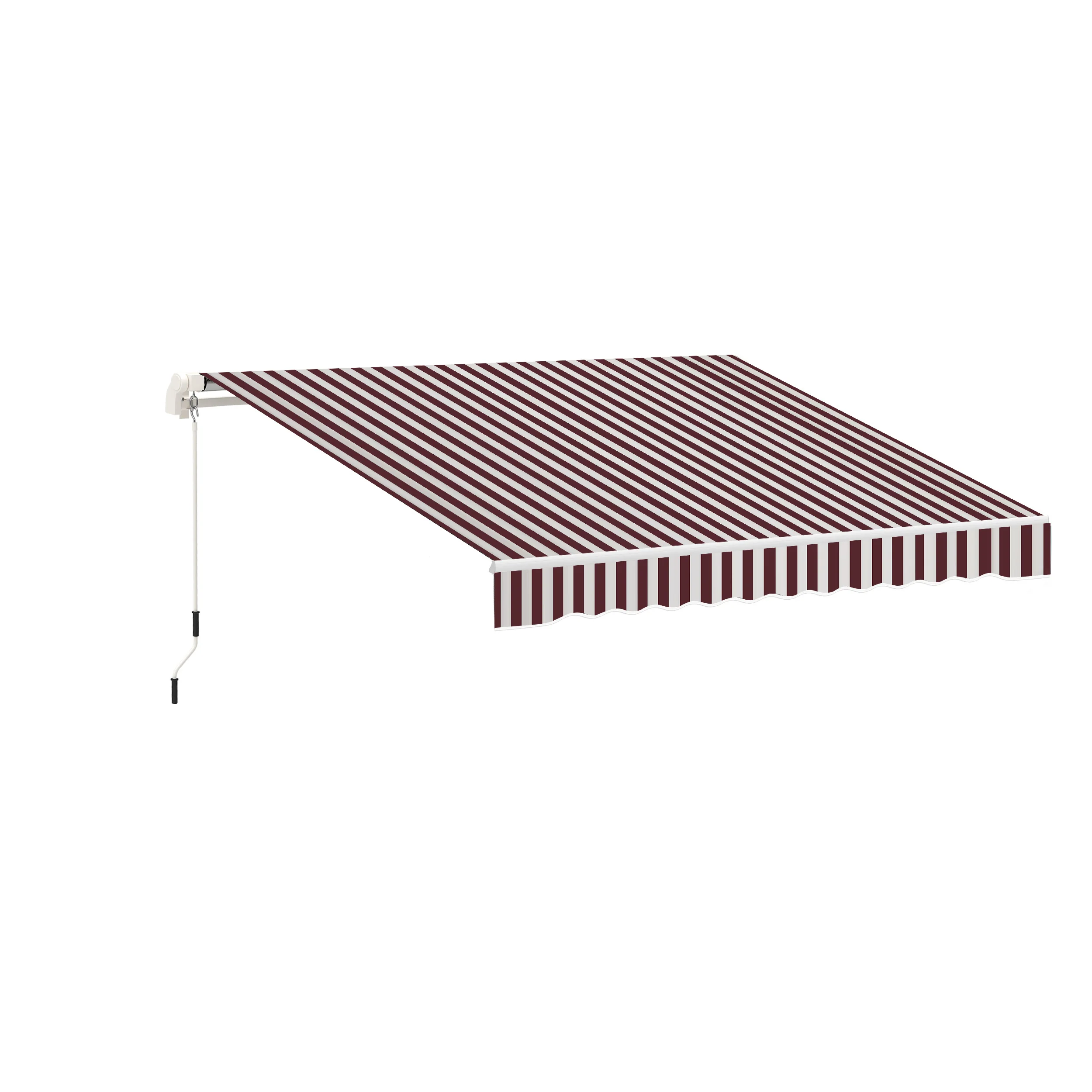 11' x 10' Retractable Awning Fabric Replacement, 280gsm UV Resistant Fabric, Red and White - Image 12