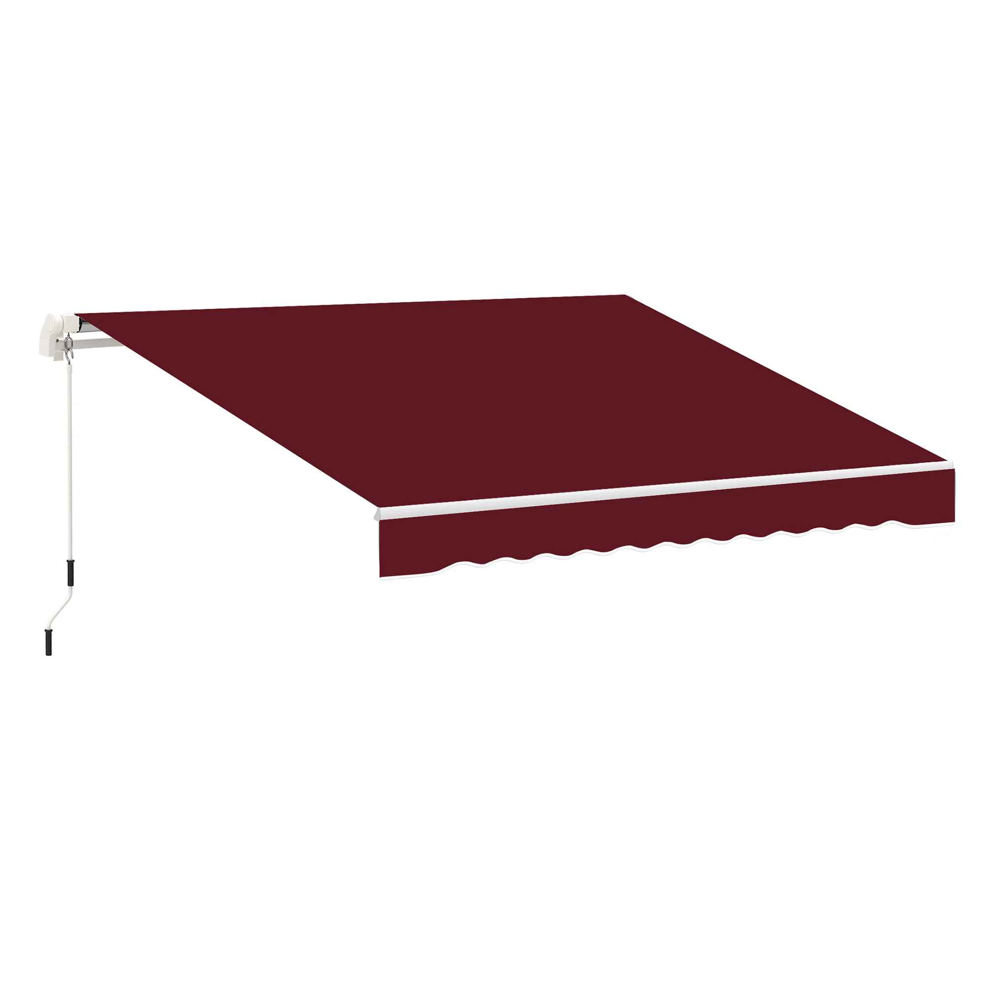 11' x 10' Retractable Awning Fabric Replacement, 280gsm UV Resistant Fabric, Wine Red - Image 2