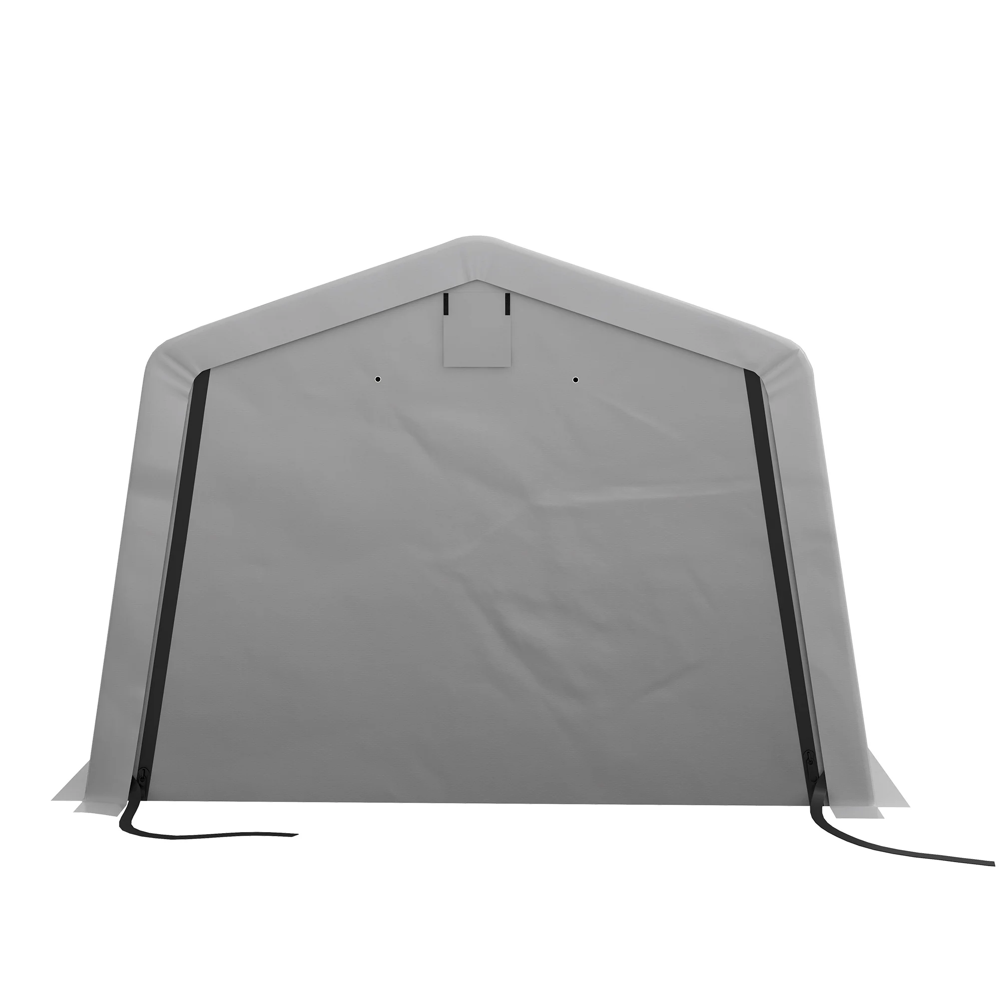 11' x 20' Heavy Duty Carport with 2 Ventilation Windows and Large Door, Grey - Image 11