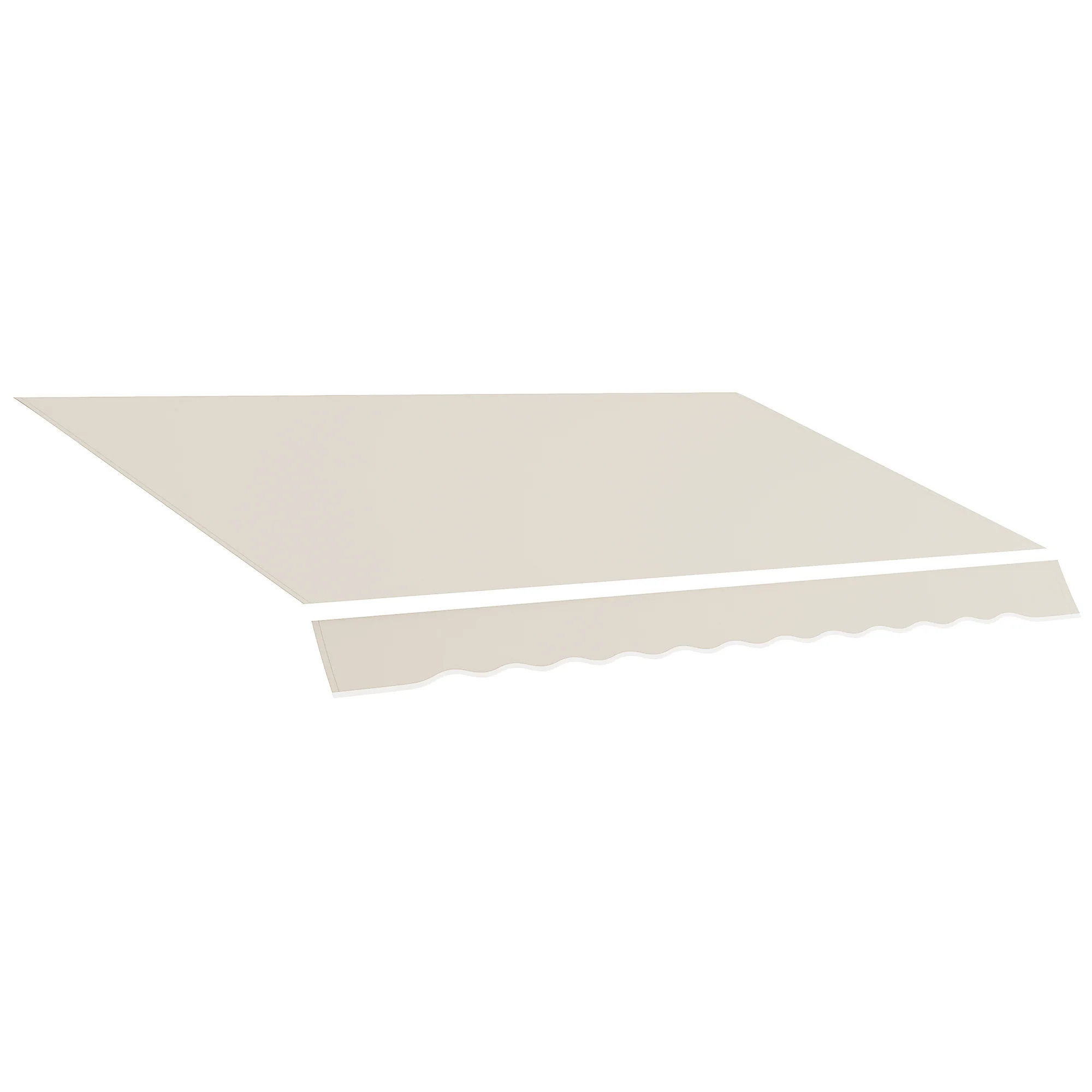 11' x 8' Retractable Awning Fabric Replacement, 280gsm UV Resistant Fabric, Cream White - Image 2