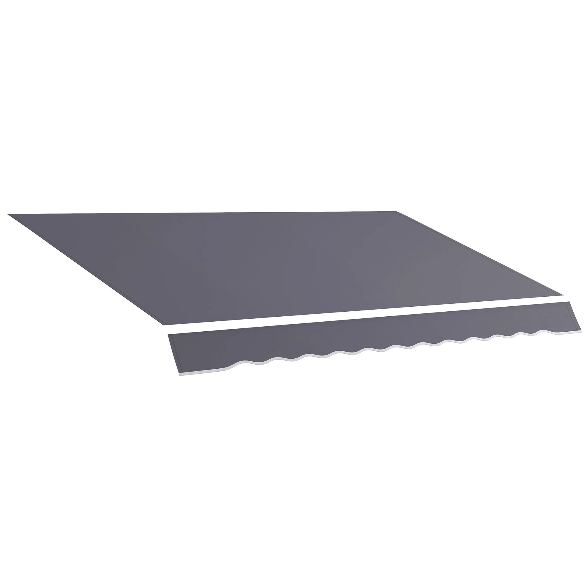 11' x 8' Retractable Awning Fabric Replacement, 280gsm UV Resistant Fabric, Grey - Image 2