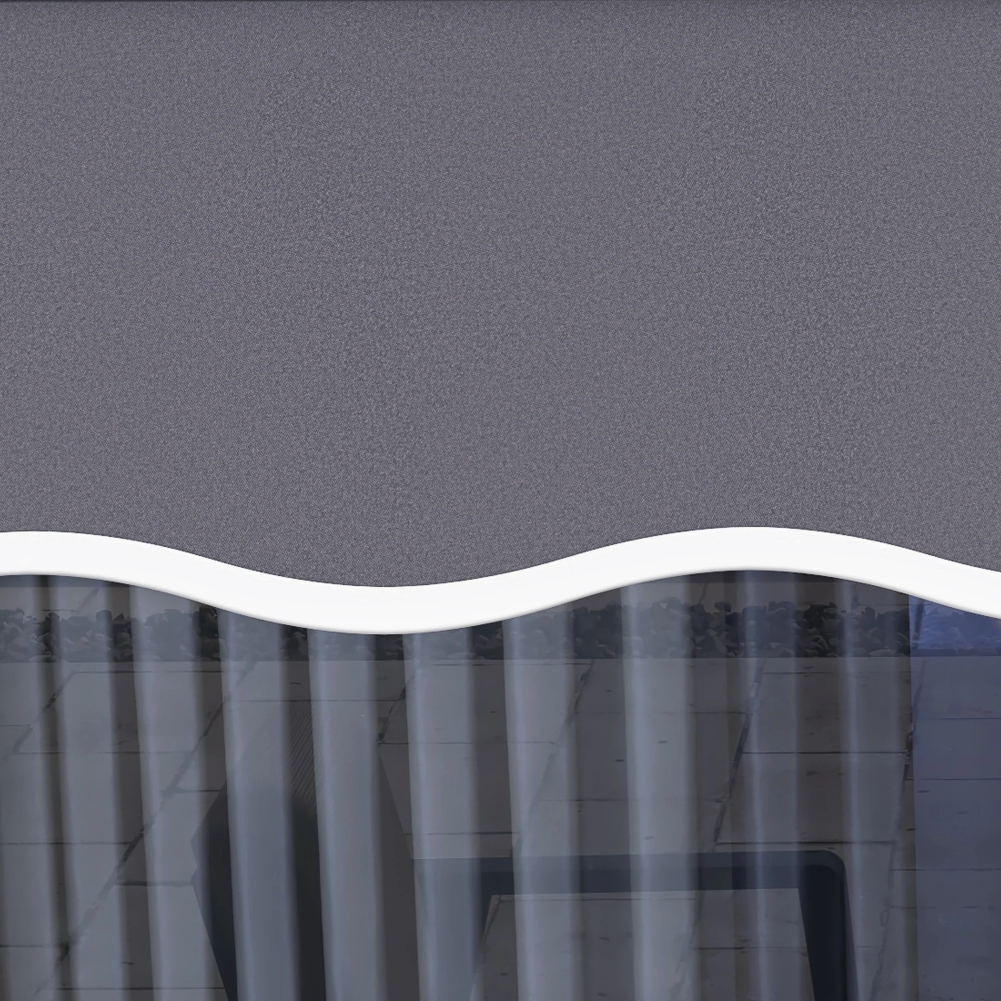 11' x 8' Retractable Awning Fabric Replacement, 280gsm UV Resistant Fabric, Grey - Image 9