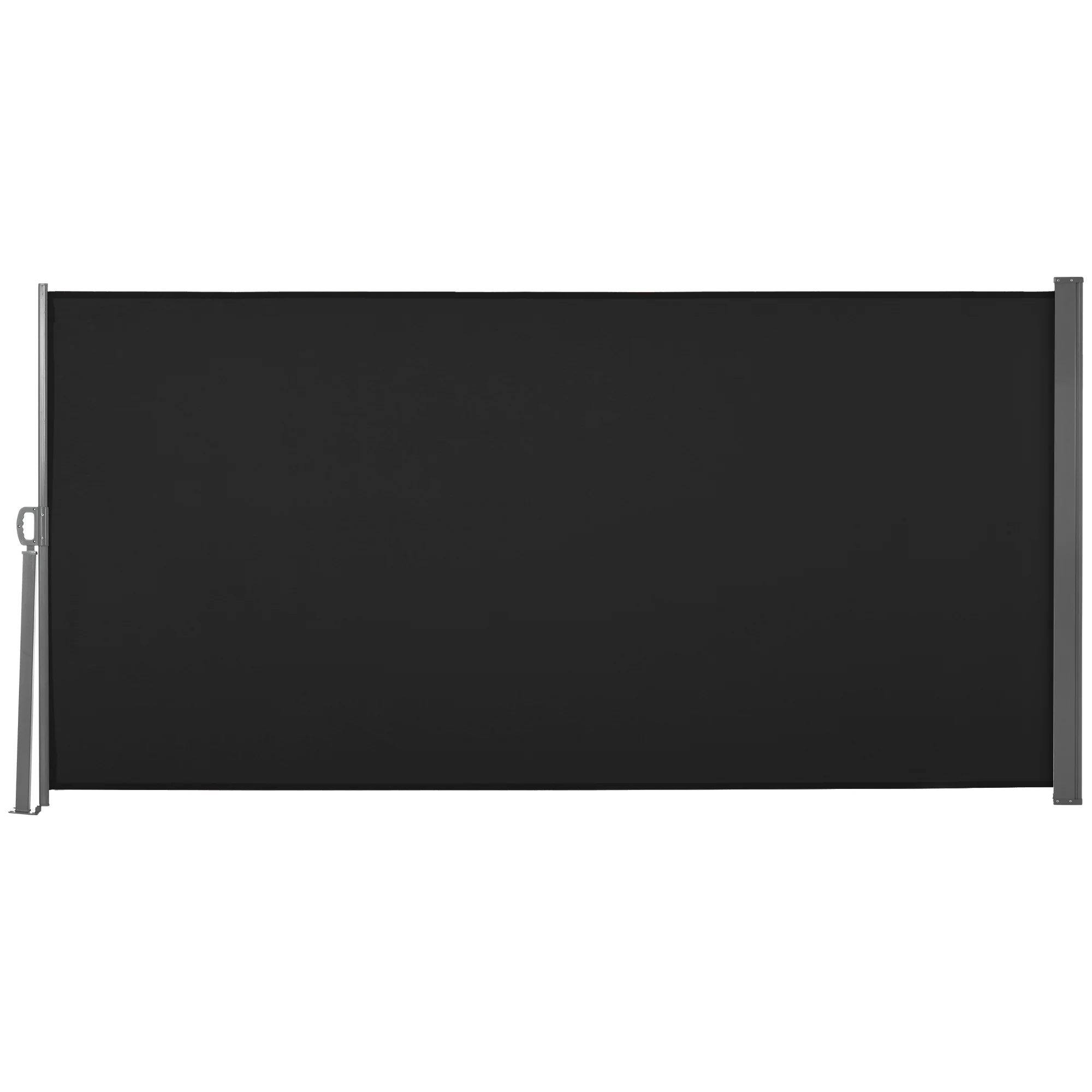 118" x 63" Retractable Side Awning with UV & Wind Protection, Black