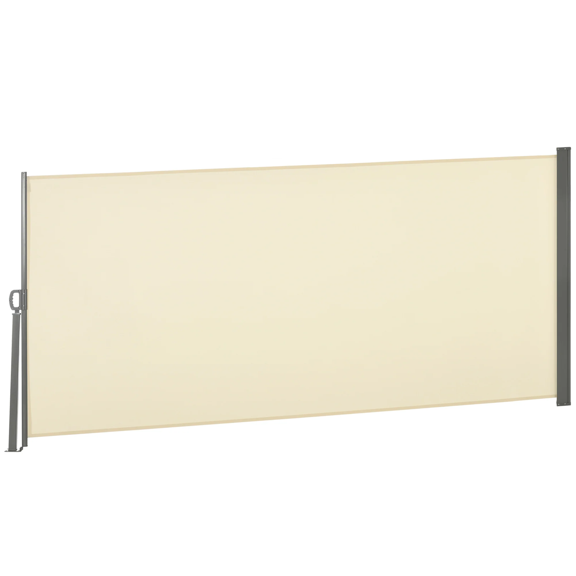 118" x 63" Retractable Side Awning with UV & Wind Protection, Cream White - Image 2