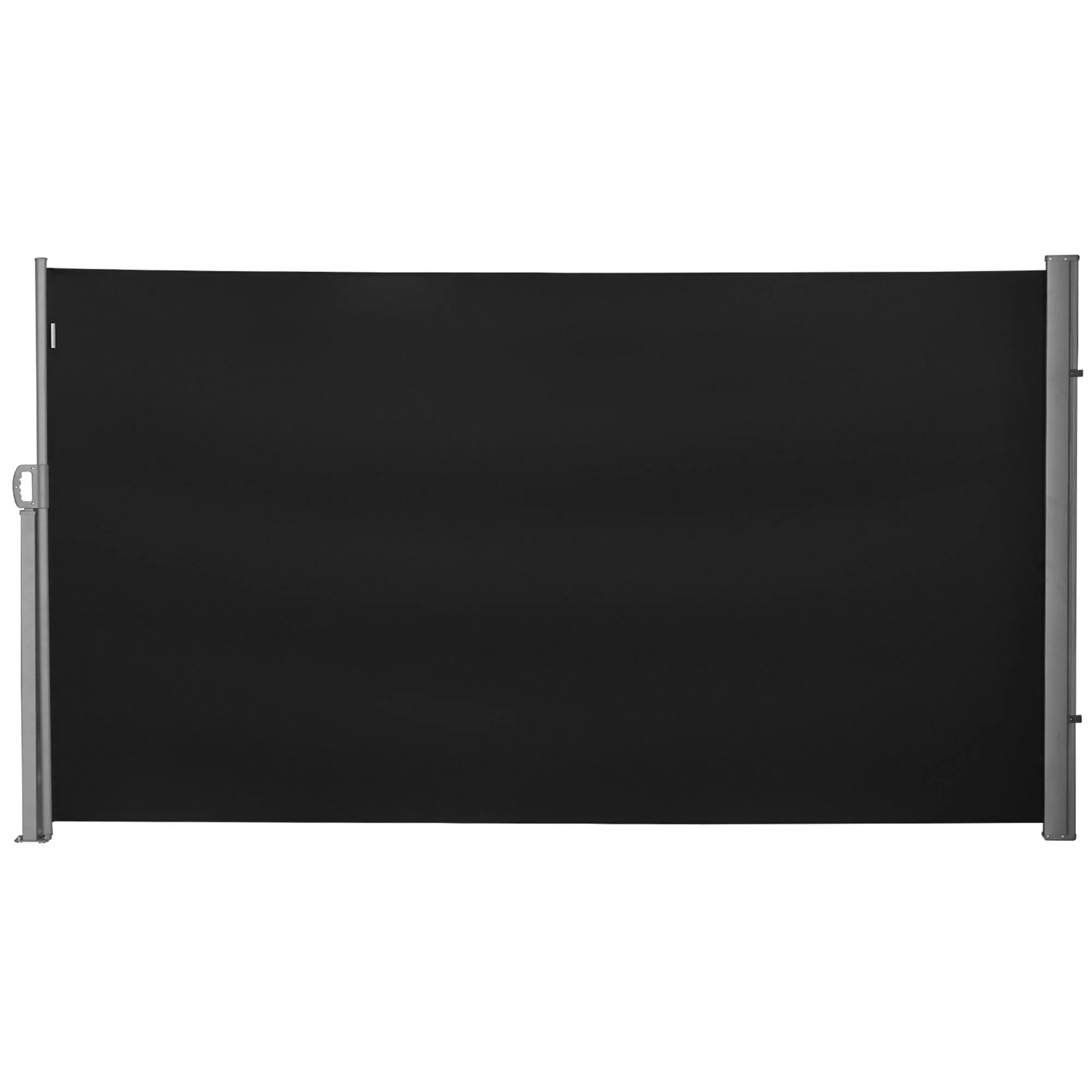 118" x 71" Retractable Side Awning with UV & Wind Protection, Black - Image 12