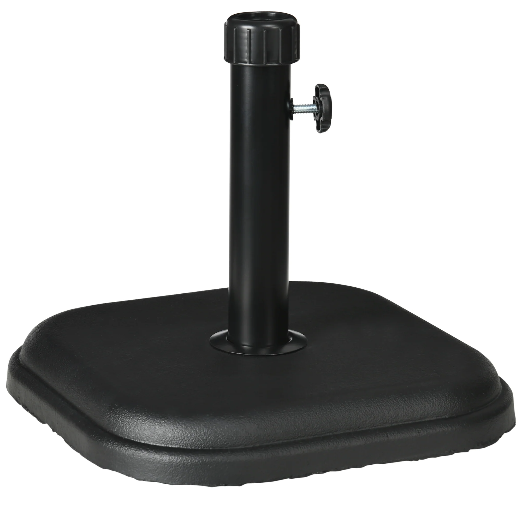 11kg Concrete Garden Parasol Base Holder, Square Umbrella Stand Weight, Black - Image 2