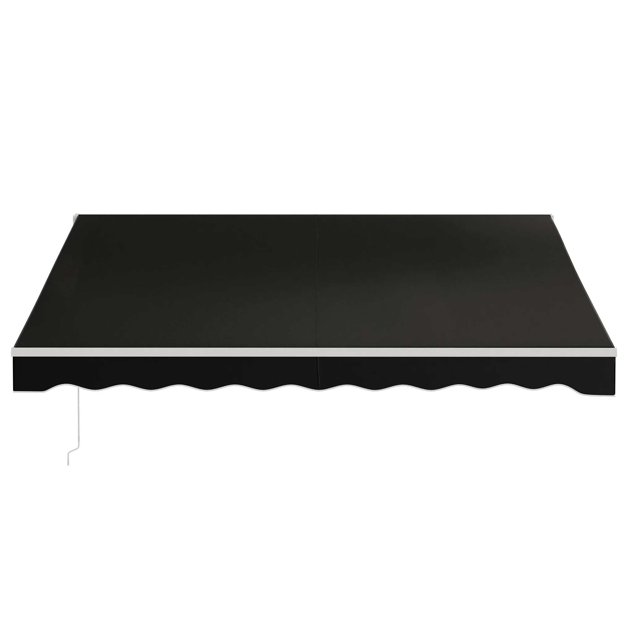 12' x 10' Electric Retractable Awning with Remote Control & Manual Crank Handle, Black - Image 10