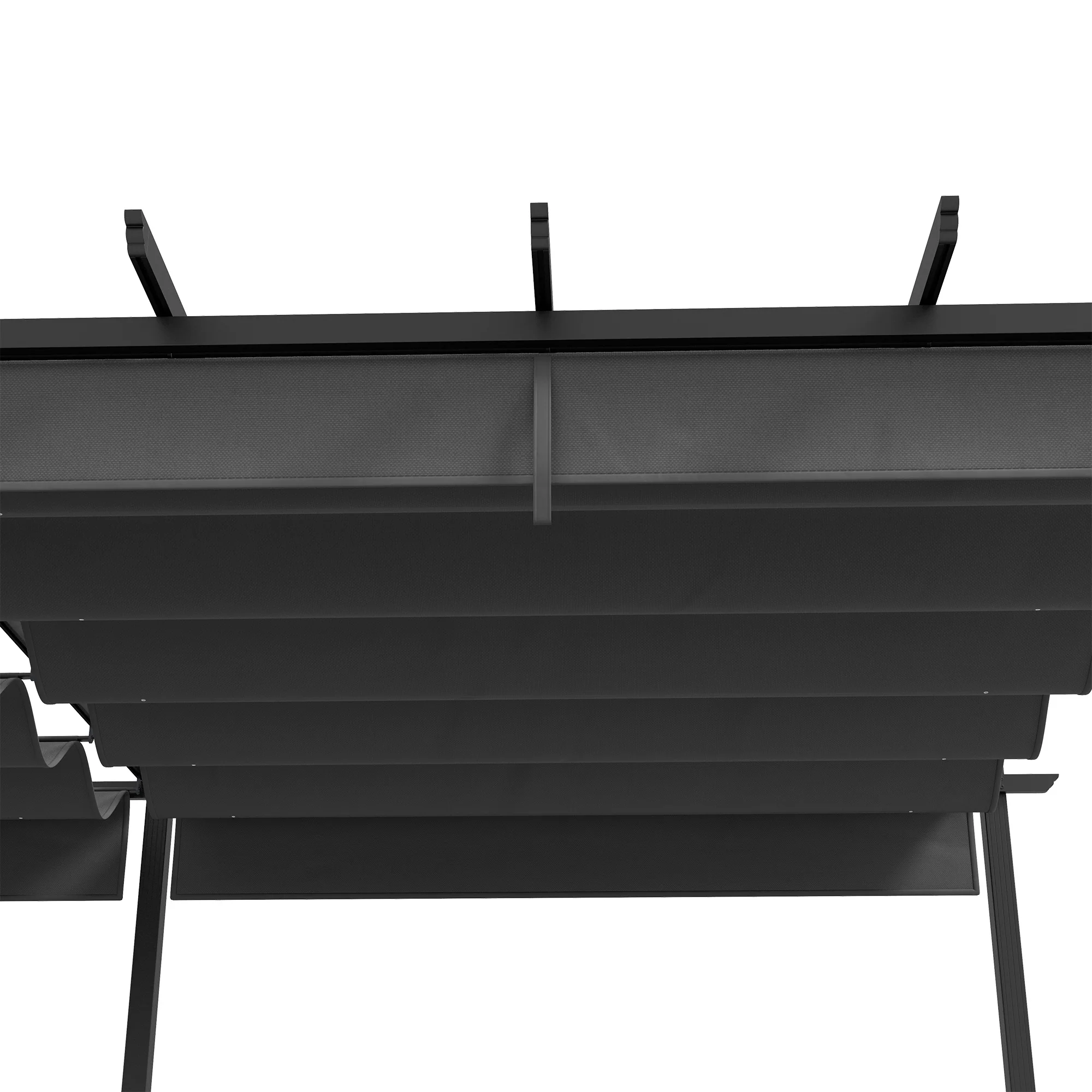 12' x 20' Retractable Pergola Canopy, Aluminum Frame Sun Shelter - Image 11