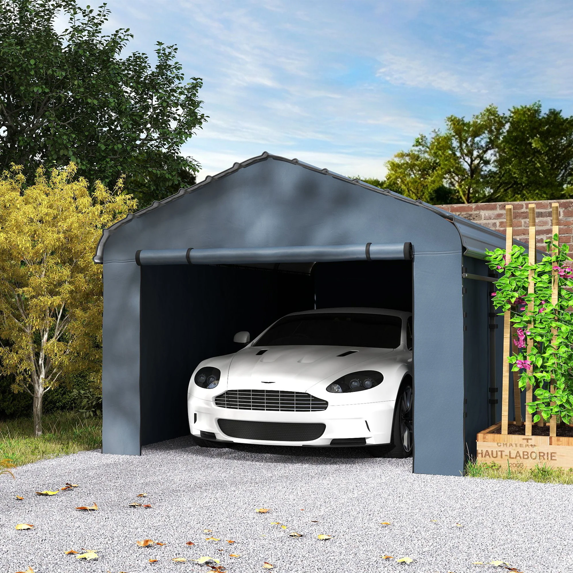 12' x 20' Heavy Duty Carport with Galvanized Roof & Removable Sidewalls - Image 4