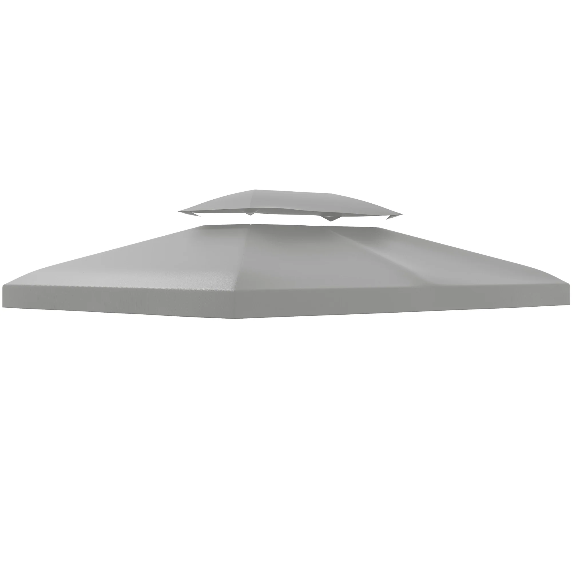 13.1' x 9.8' 2-Tier Gazebo Replacement Canopy (Top Only), Light Grey - Image 12
