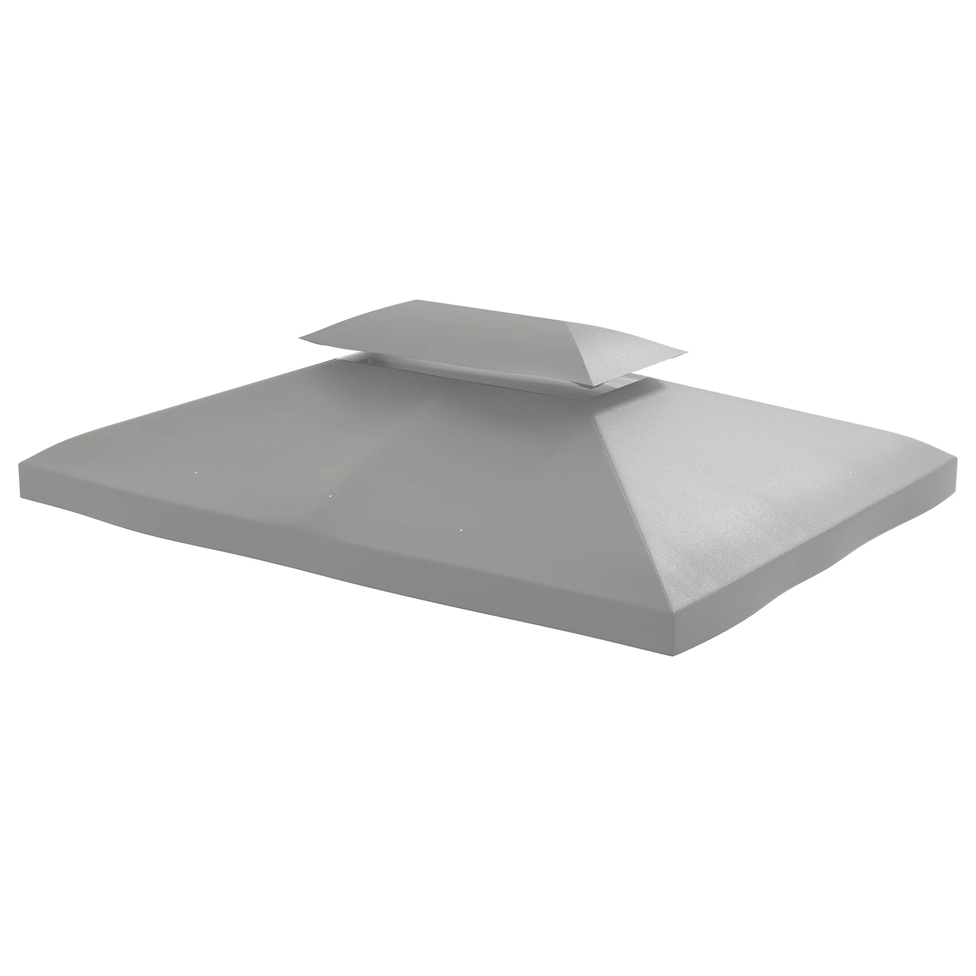 13.1' x 9.8' 2-Tier Gazebo Replacement Canopy (Top Only), Light Grey - Image 2