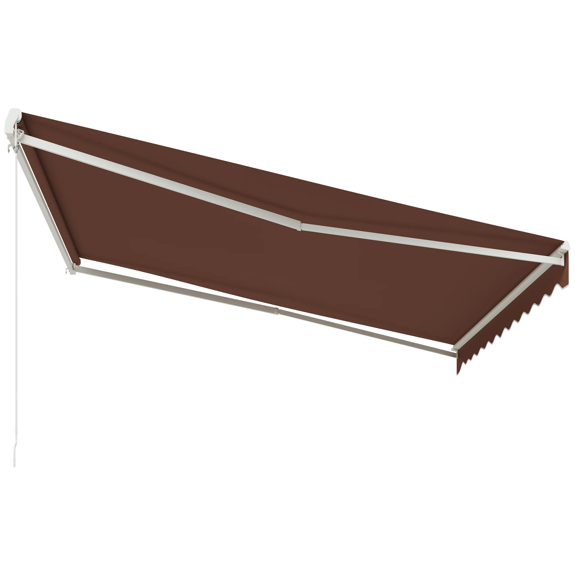 13' x 10' Electric Retractable Awning with Remote Control & Manual Crank Handle, Coffee - Image 2