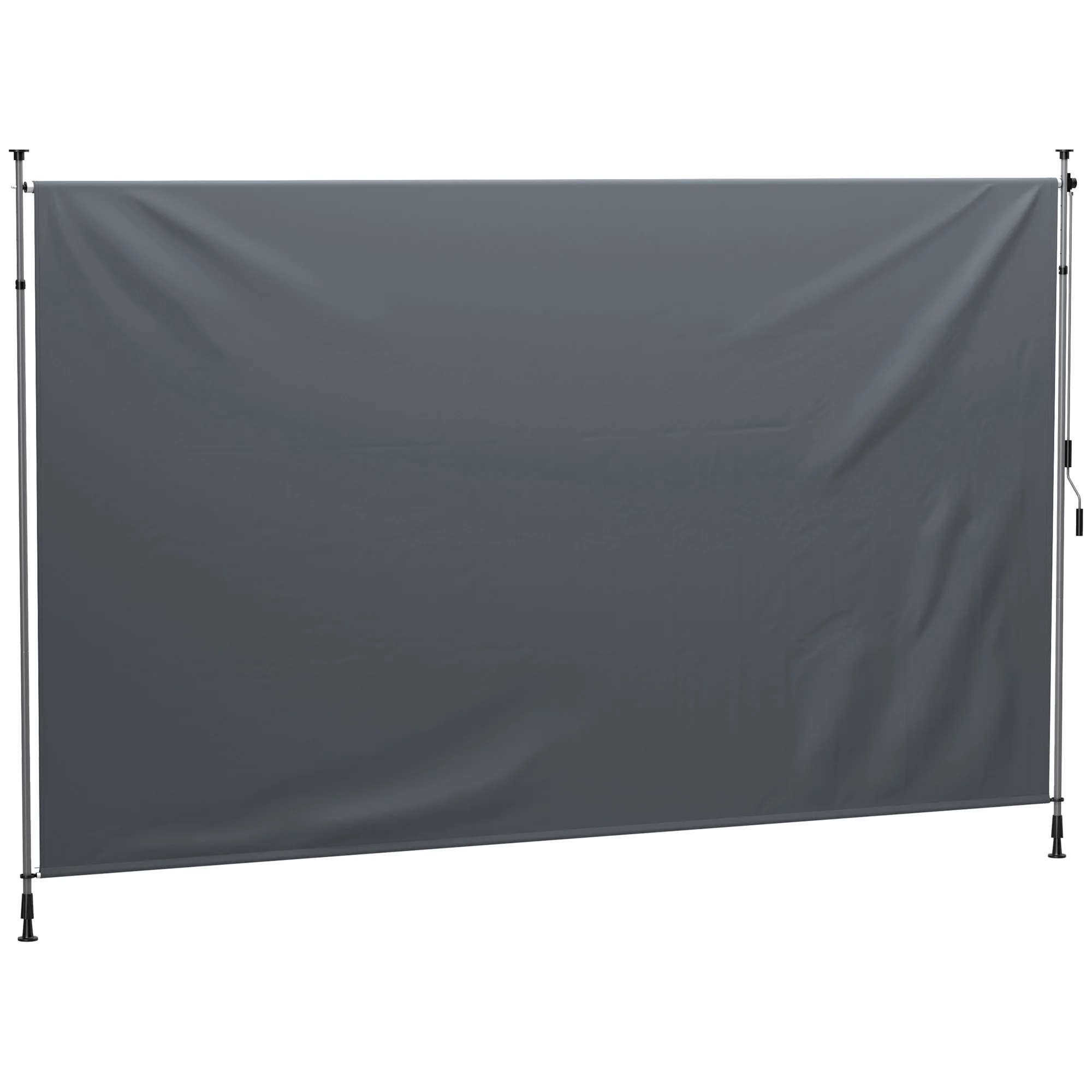 13' x 10' Retractable Patio Awning with UPF30+ & Water-Resistant Fabric, Dark Grey
