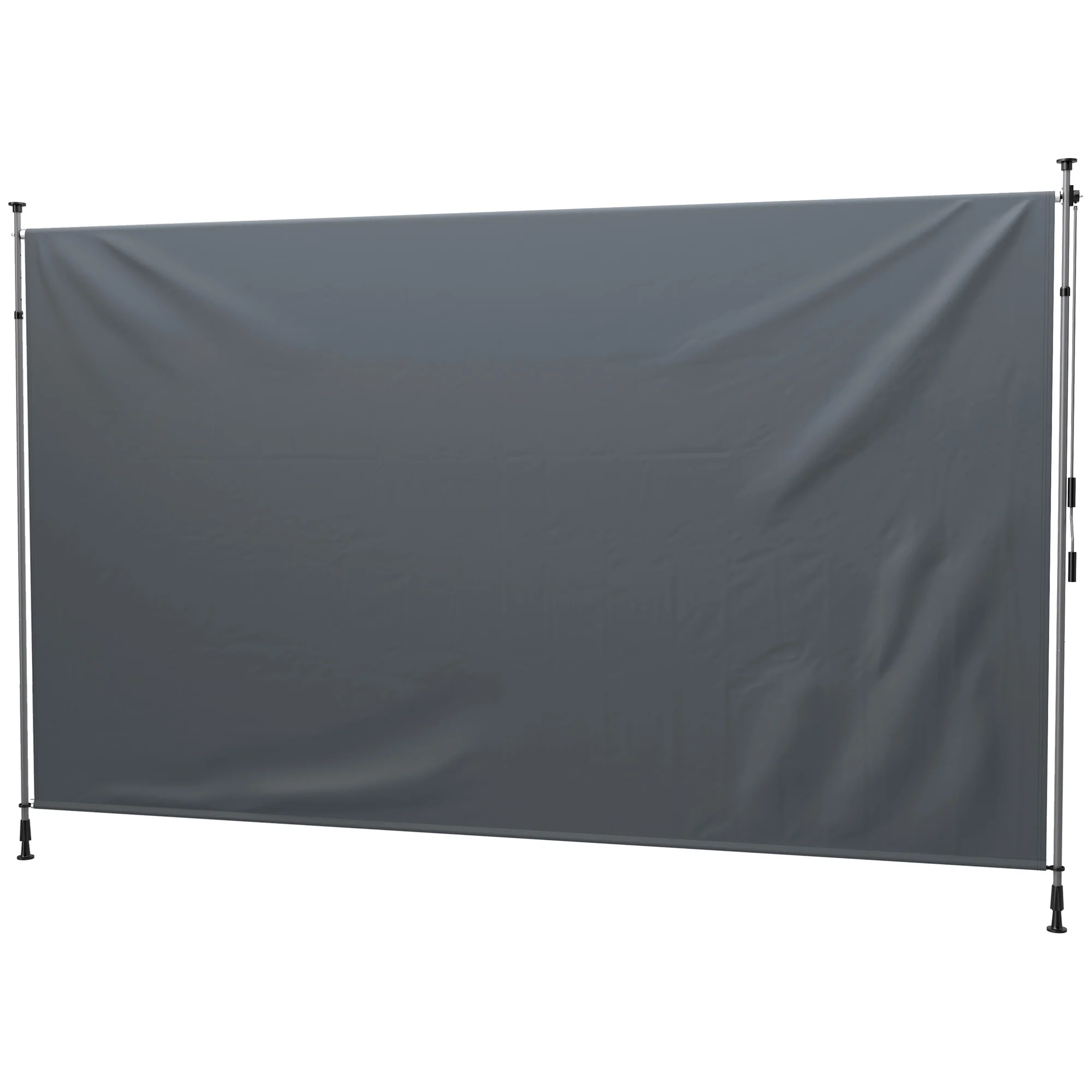 13' x 10' Retractable Patio Awning with UPF30+ & Water-Resistant Fabric, Dark Grey - Image 2