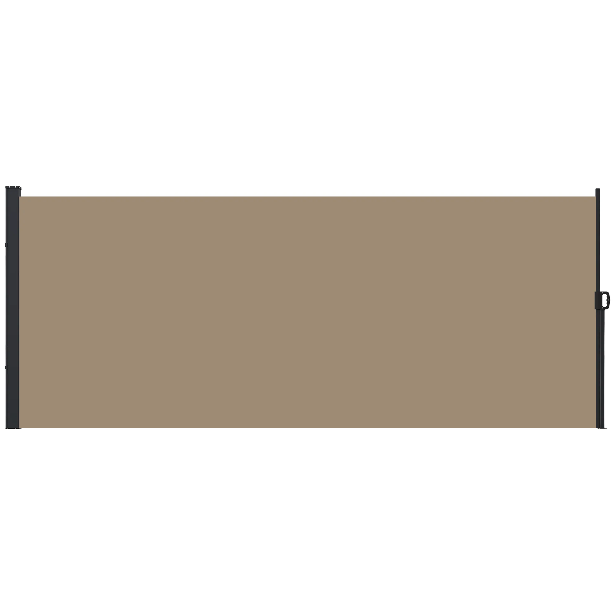 13' x 5' Retractable Side Awning, Full Cassette Privacy Screen, Khaki - Image 12