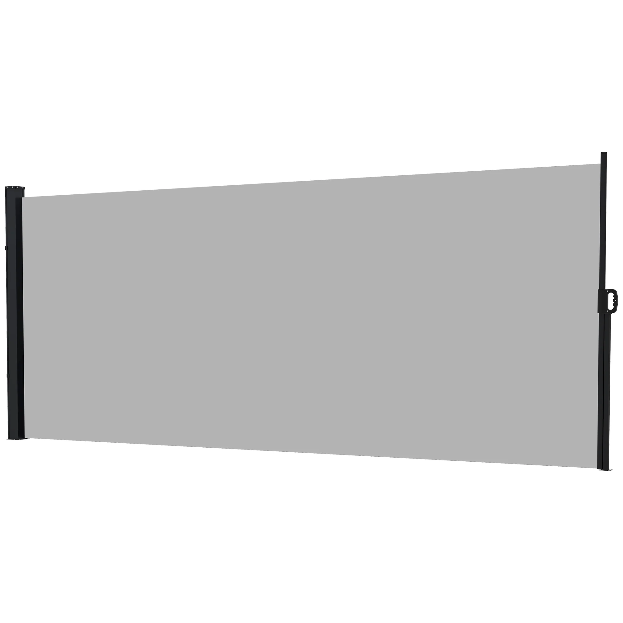 13' x 6' Retractable Side Awning, Full Cassette Privacy Screen, Light Grey - Image 2